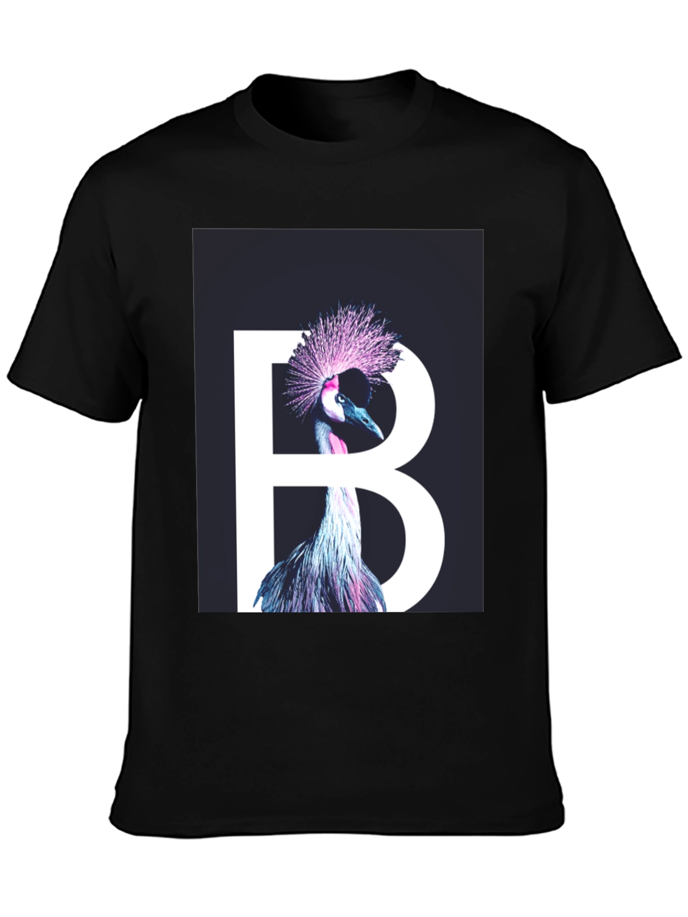 Crowned Crane B T-Shirt - Unique Bird Design