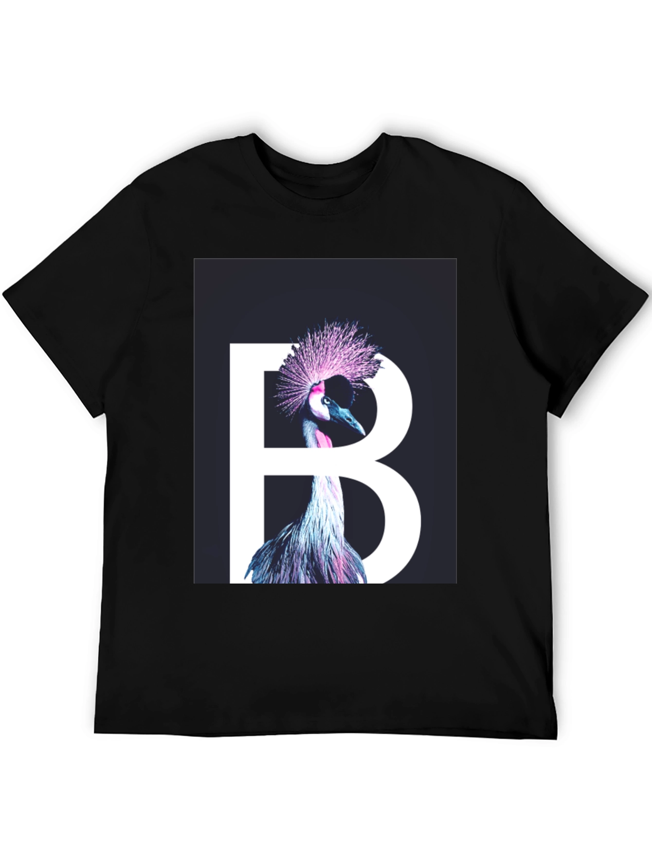 Crowned Crane B T-Shirt - Unique Bird Design