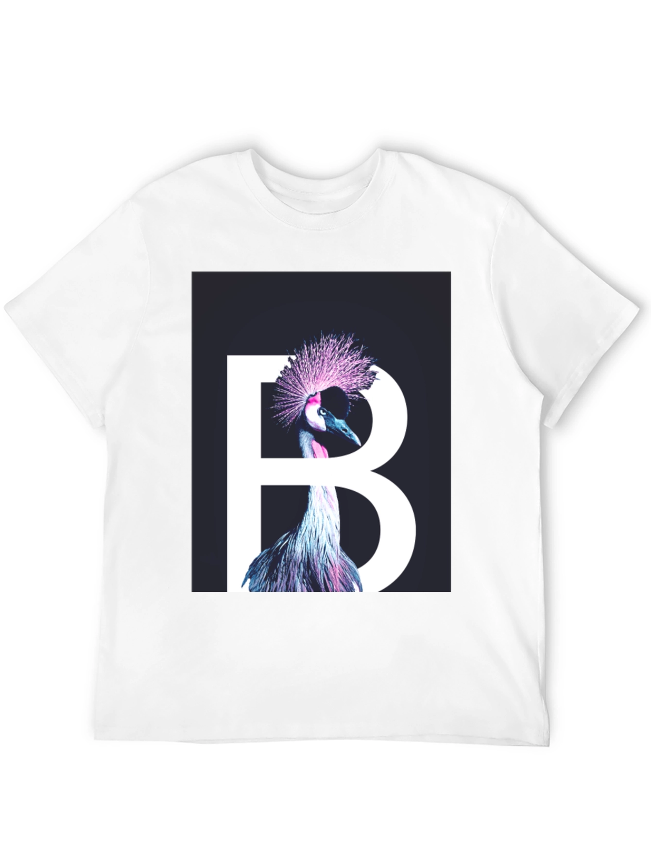 Crowned Crane B T-Shirt - Unique Bird Design