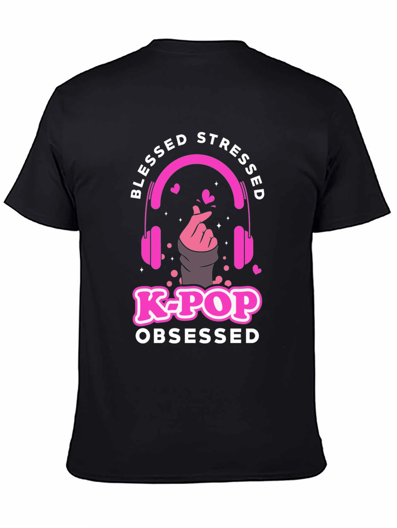 Blessed Stressed K-Pop Obsessed Graphic T-Shirt