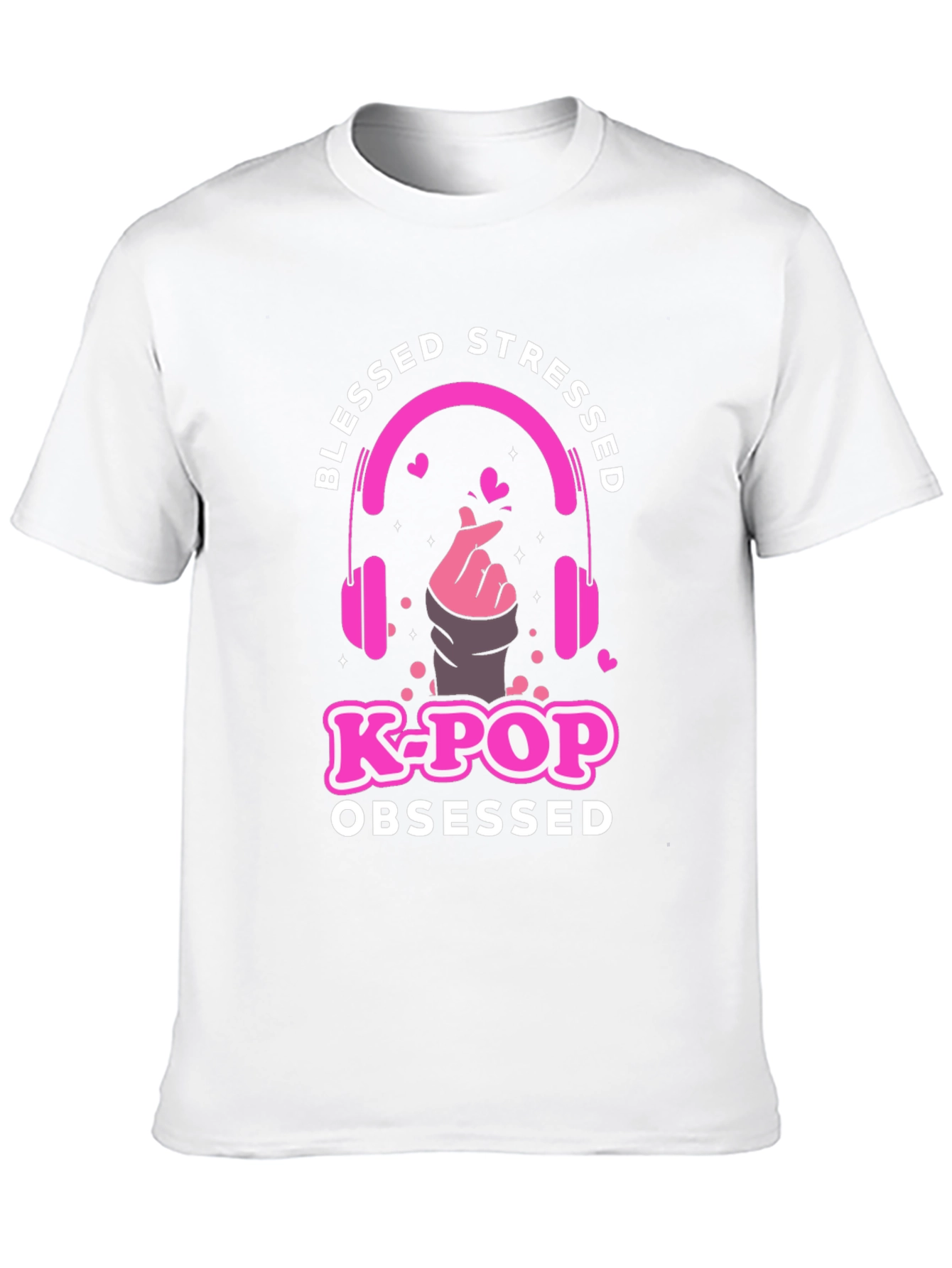 Blessed Stressed K-Pop Obsessed Graphic T-Shirt