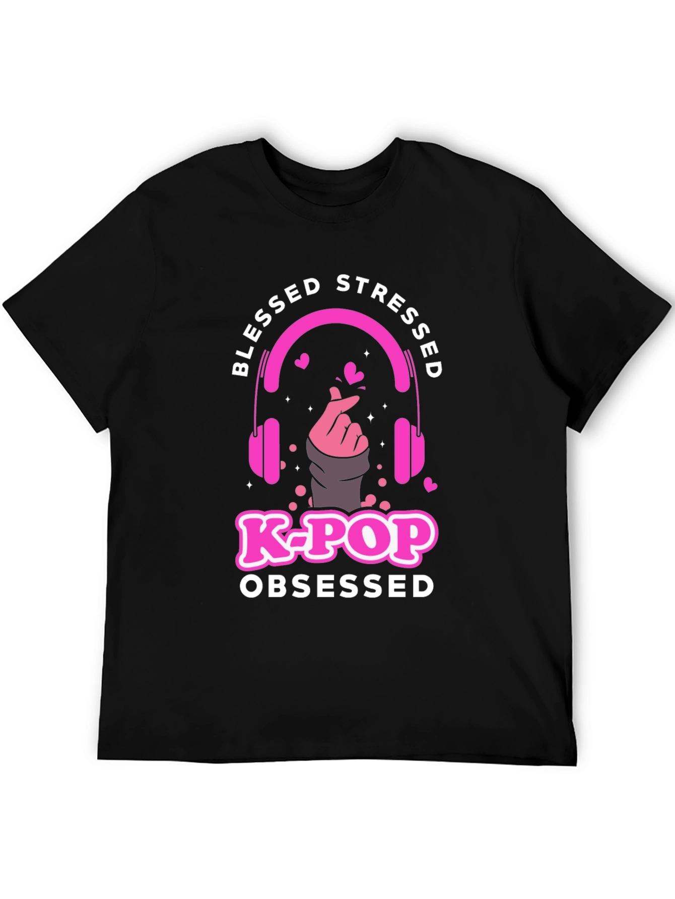 Blessed Stressed K-Pop Obsessed Graphic T-Shirt
