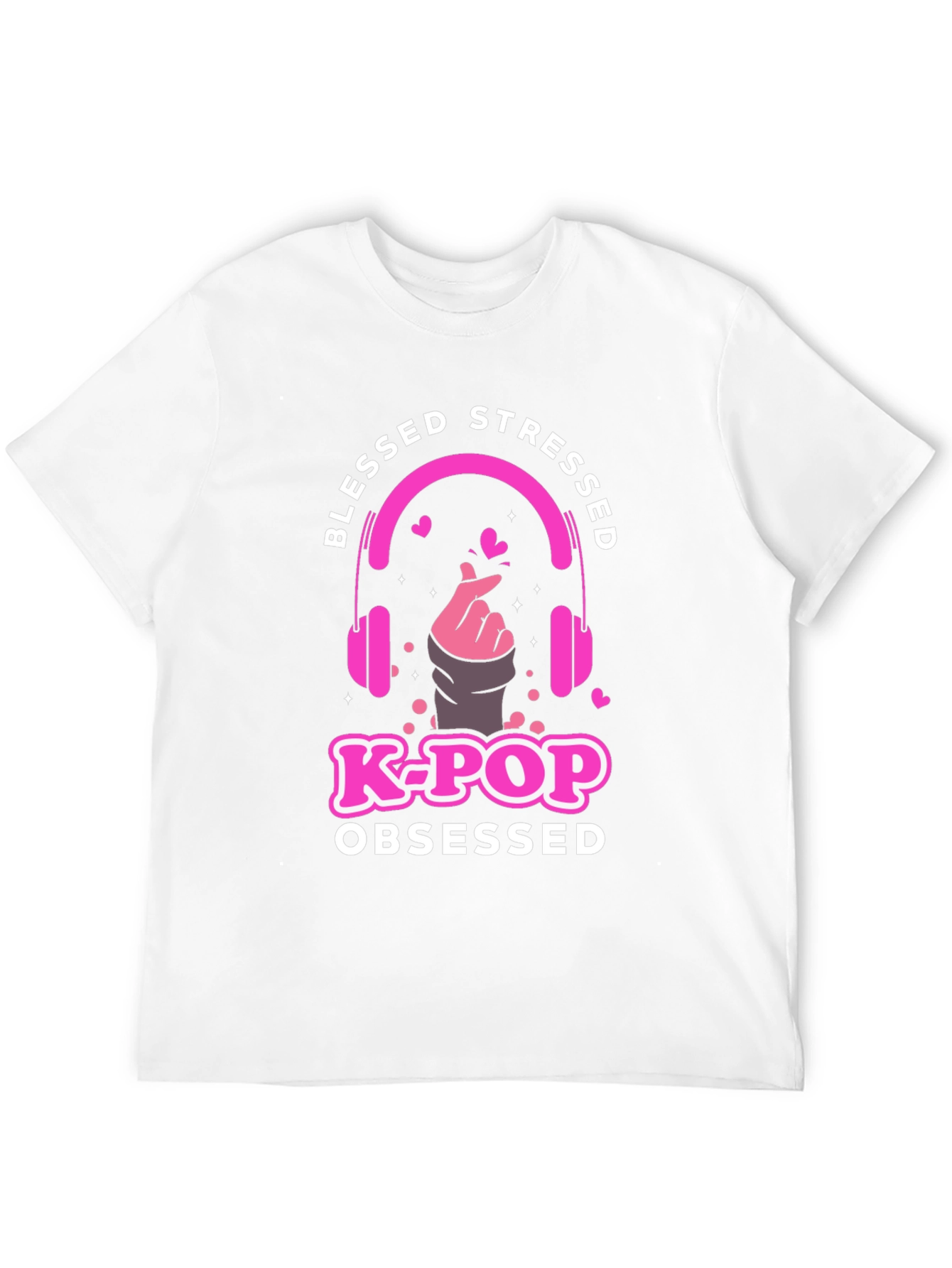 Blessed Stressed K-Pop Obsessed Graphic T-Shirt