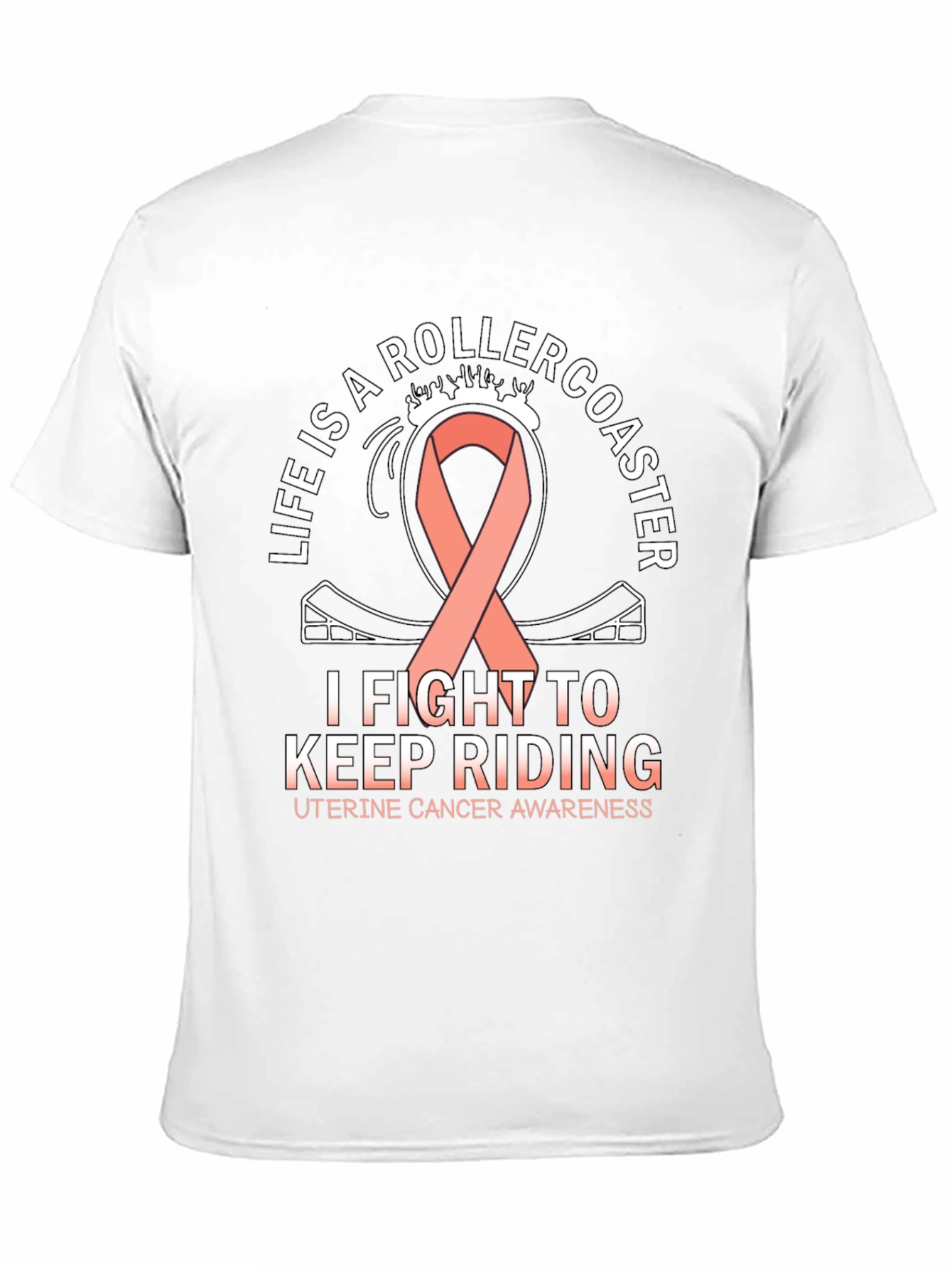 Uterine Cancer Awareness Rollercoaster T-Shirt