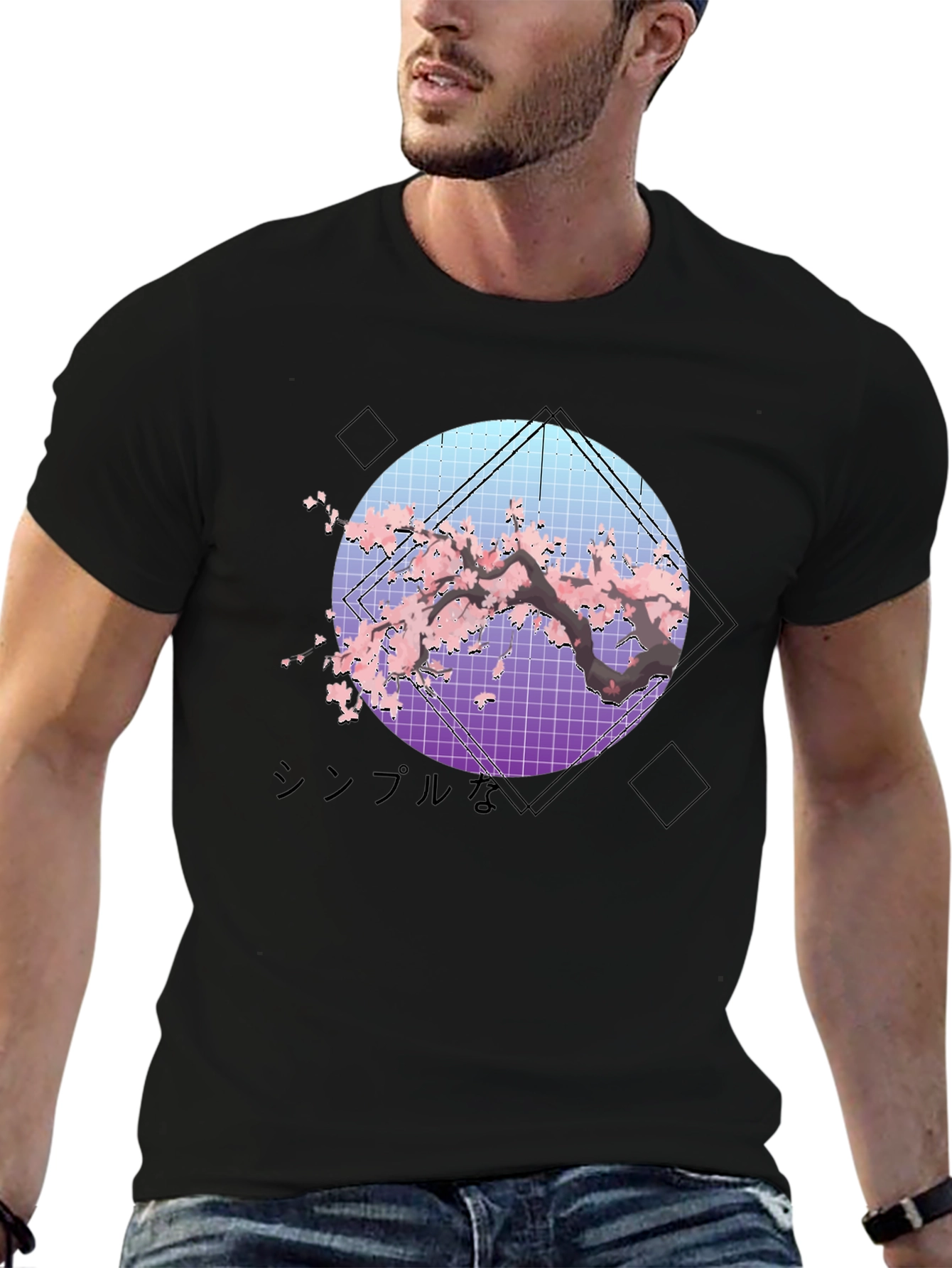 Sakura Tree Graphic Tee - Vaporwave Aesthetic