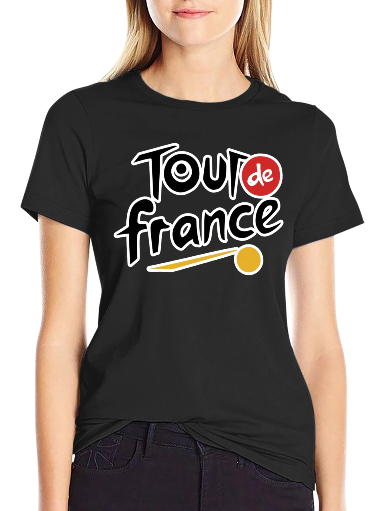 Tour de France Cycling Fan T-Shirt - Black