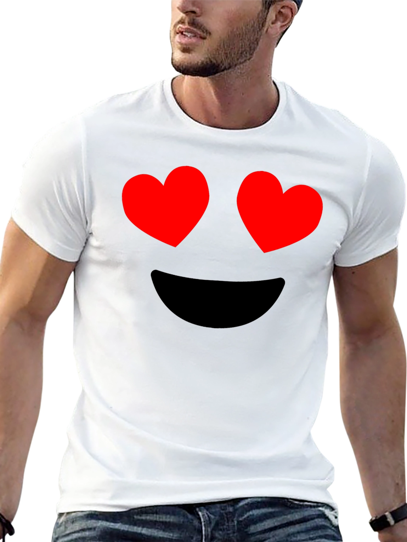 Heart Eyes Emoji Graphic T-Shirt
