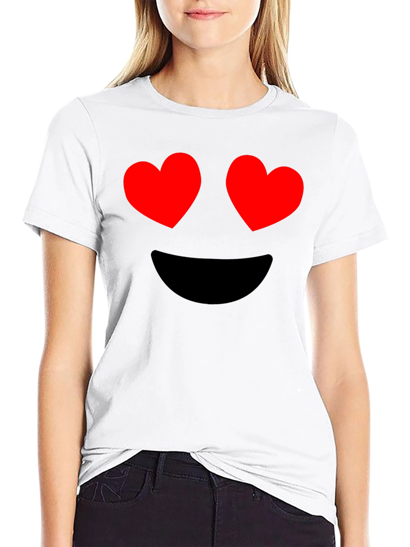 Heart Eyes Emoji Graphic T-Shirt