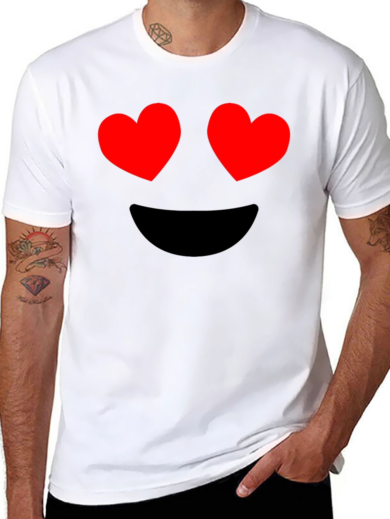 Heart Eyes Emoji Graphic T-Shirt