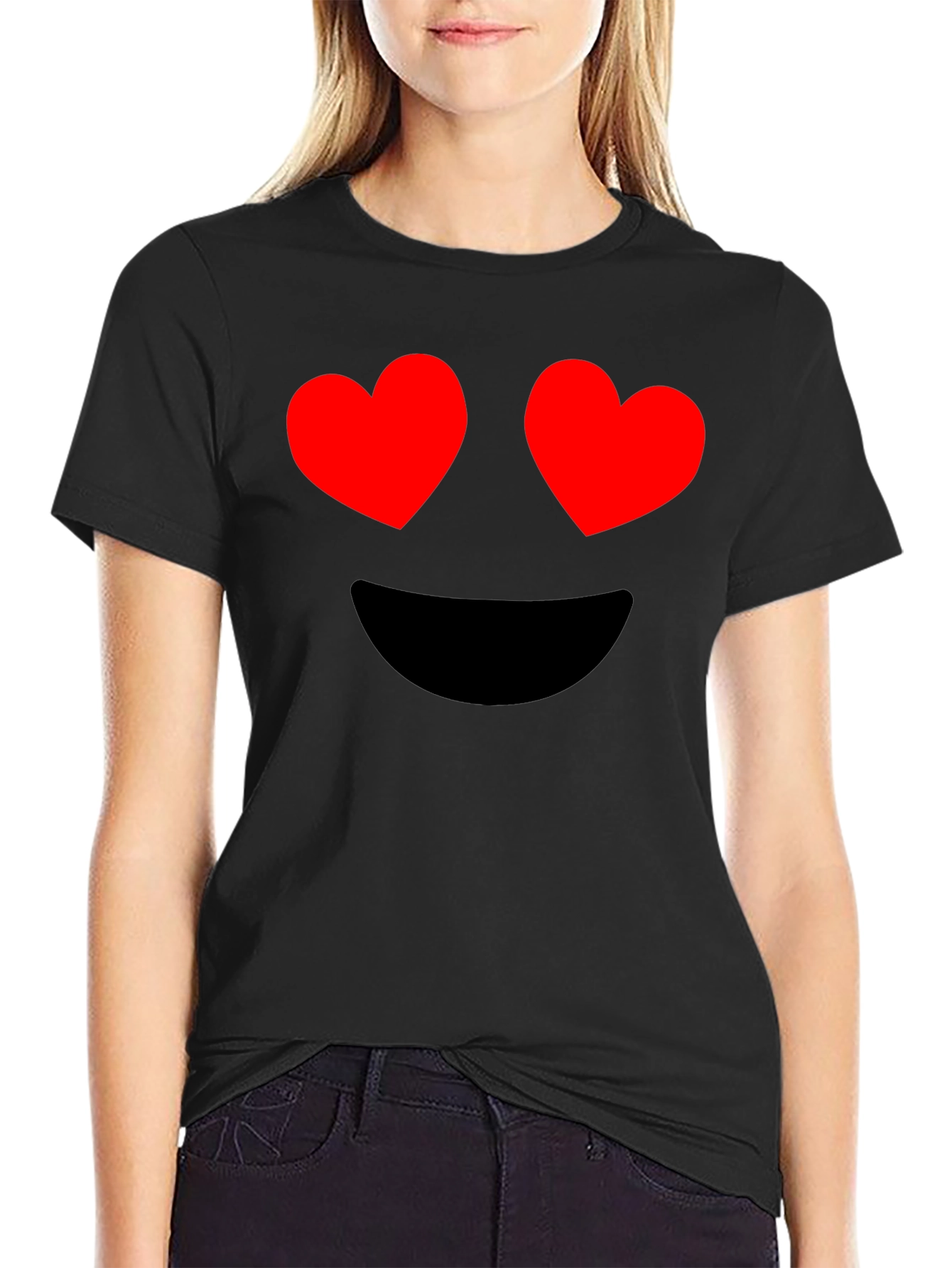Heart Eyes Emoji Graphic T-Shirt