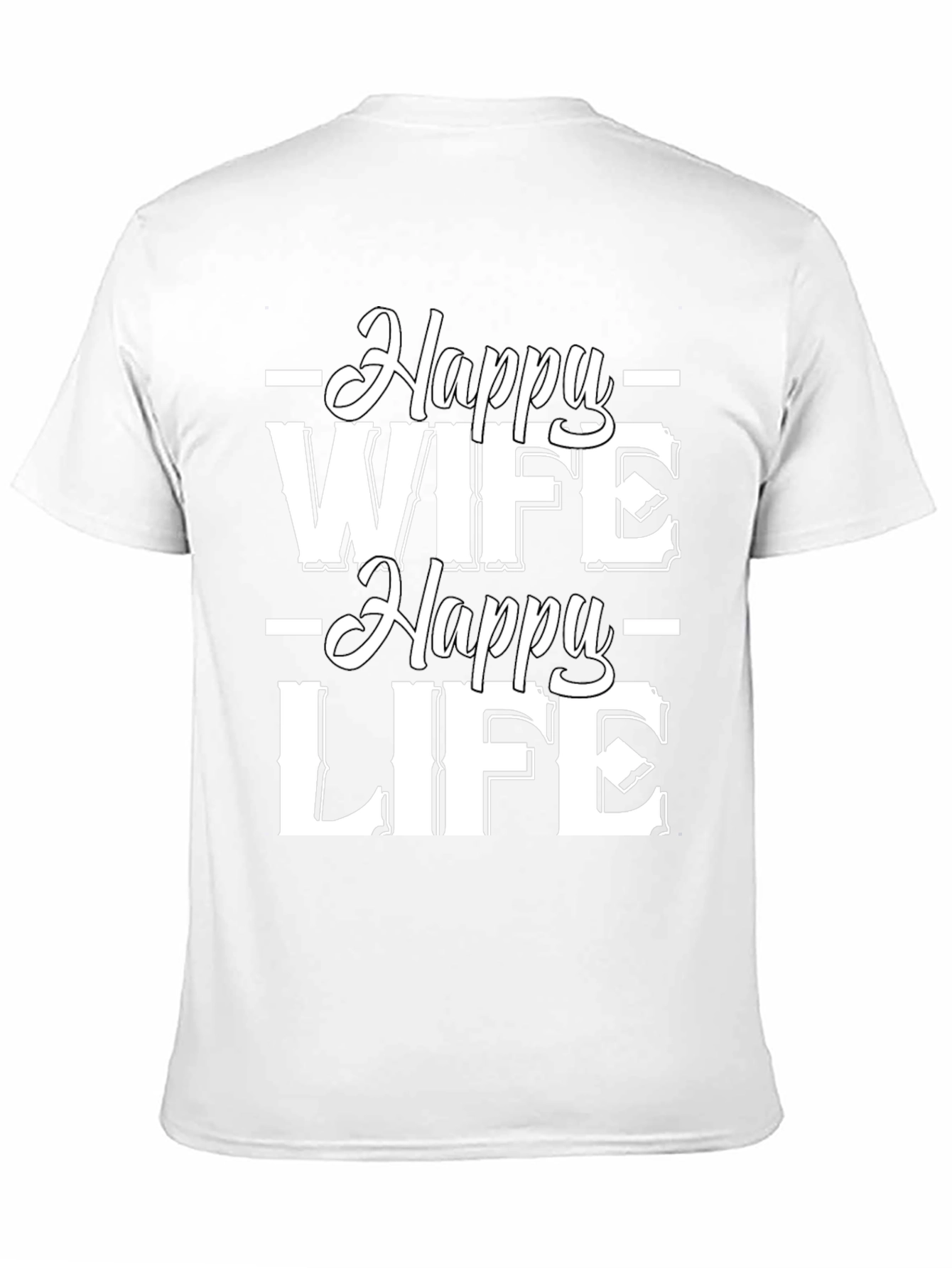 Happy Wife Happy Life Black Graphic Tee