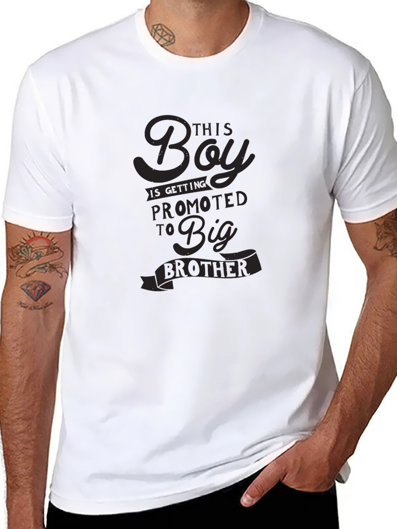 Big Brother to Be T-Shirt - Black
