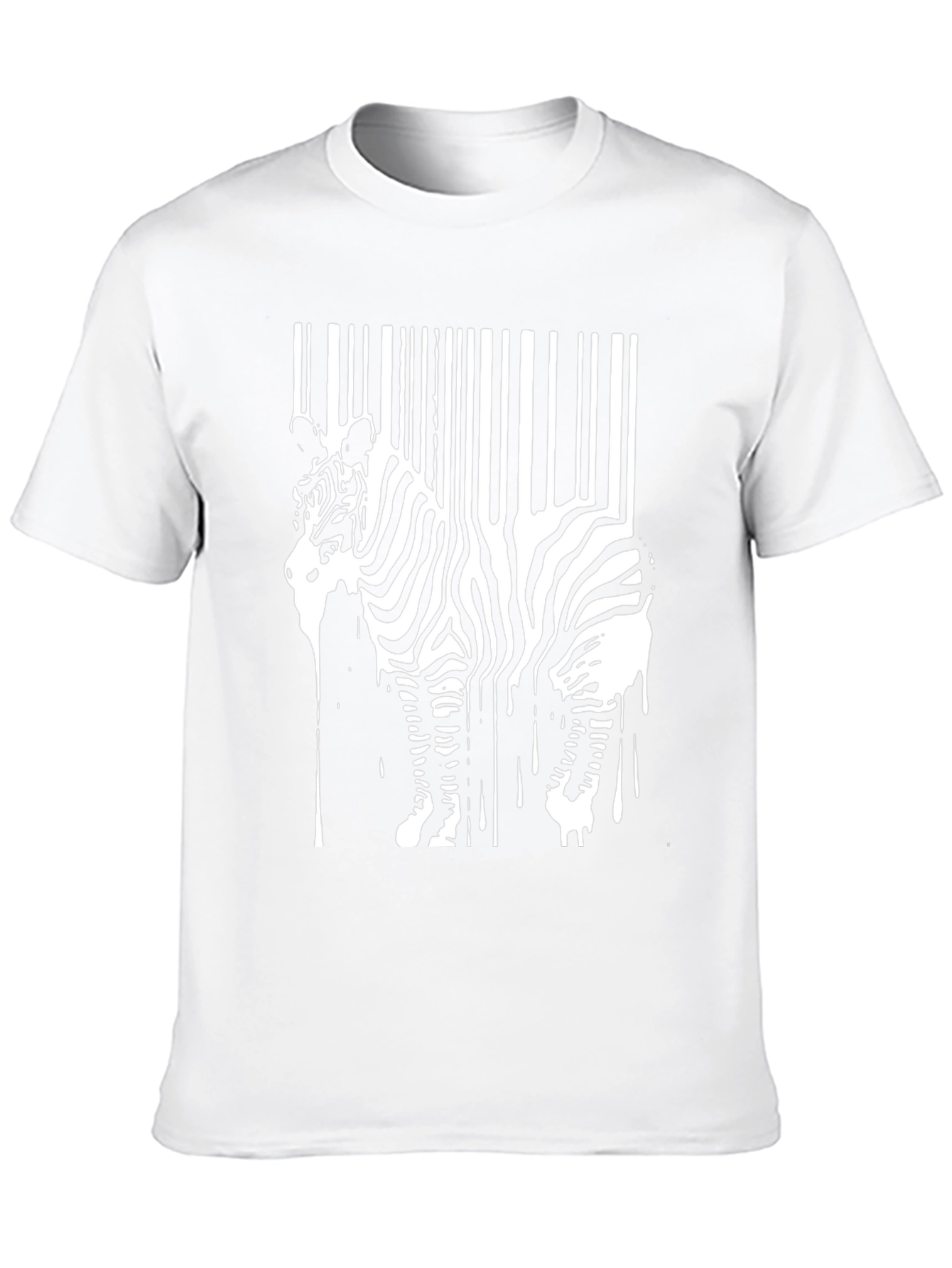 Zebra Barcode Graphic Tee - Unique Animal Print Shirt