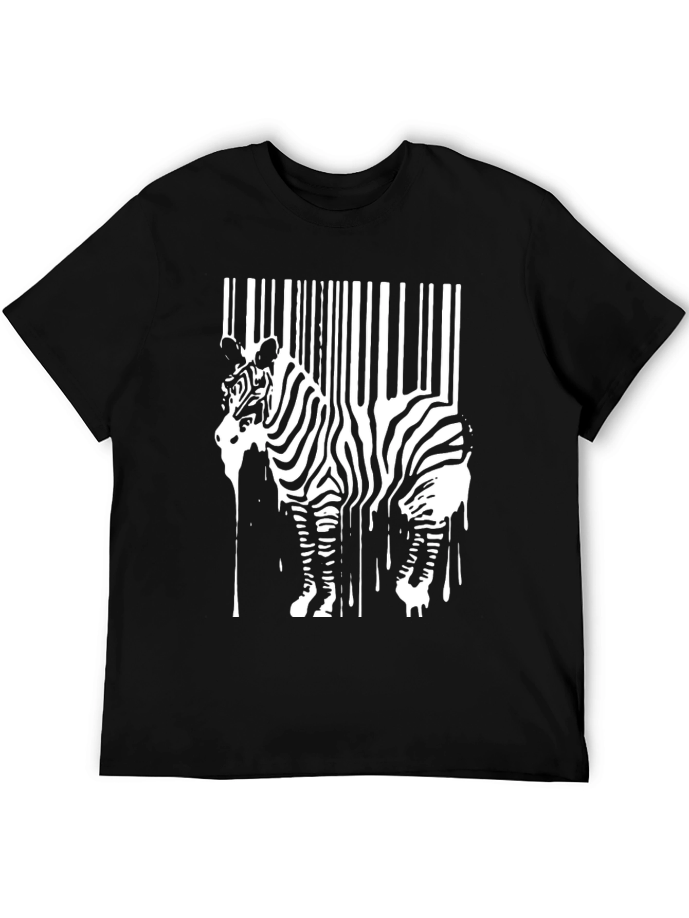 Zebra Barcode Graphic Tee - Unique Animal Print Shirt