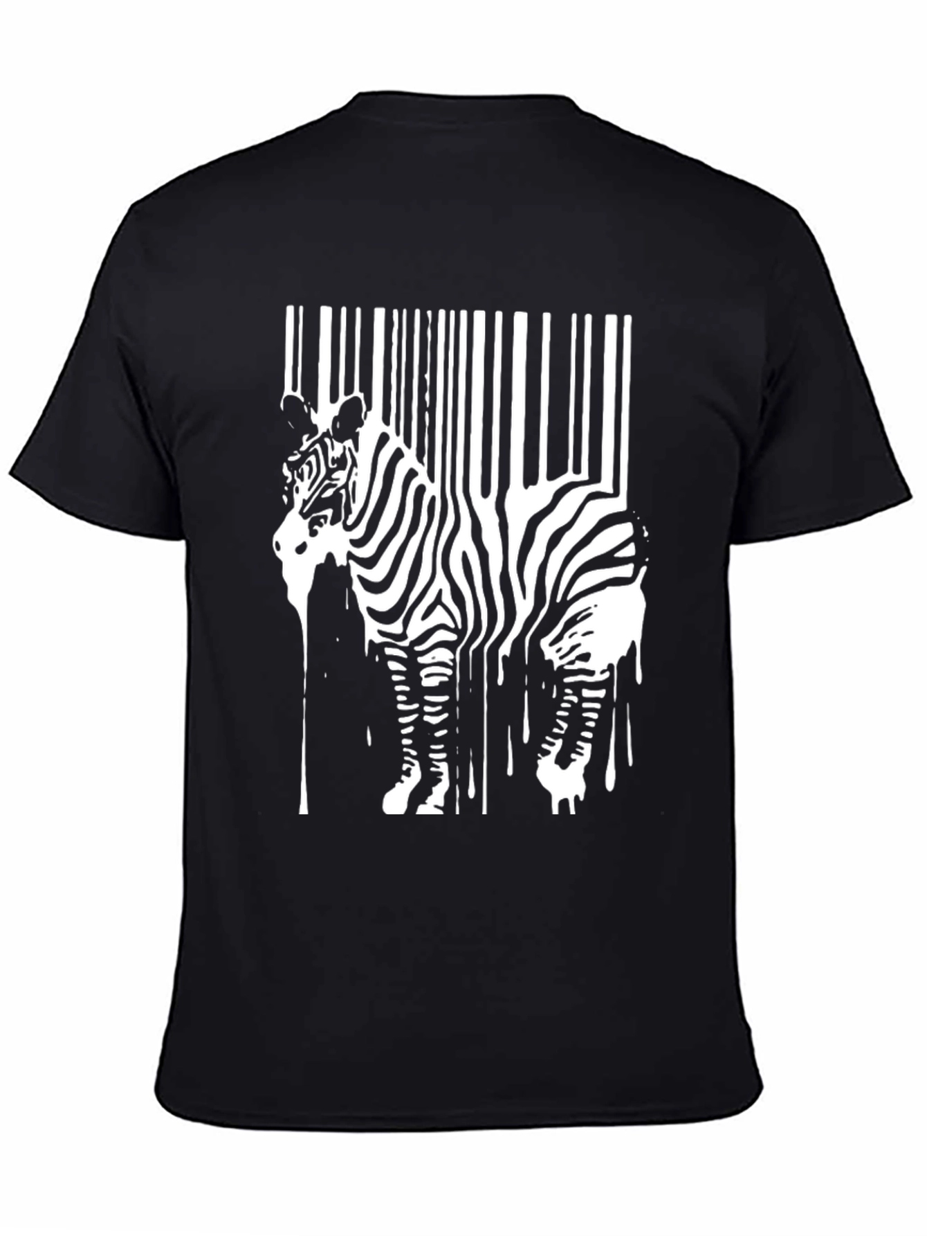 Zebra Barcode Graphic Tee - Unique Animal Print Shirt