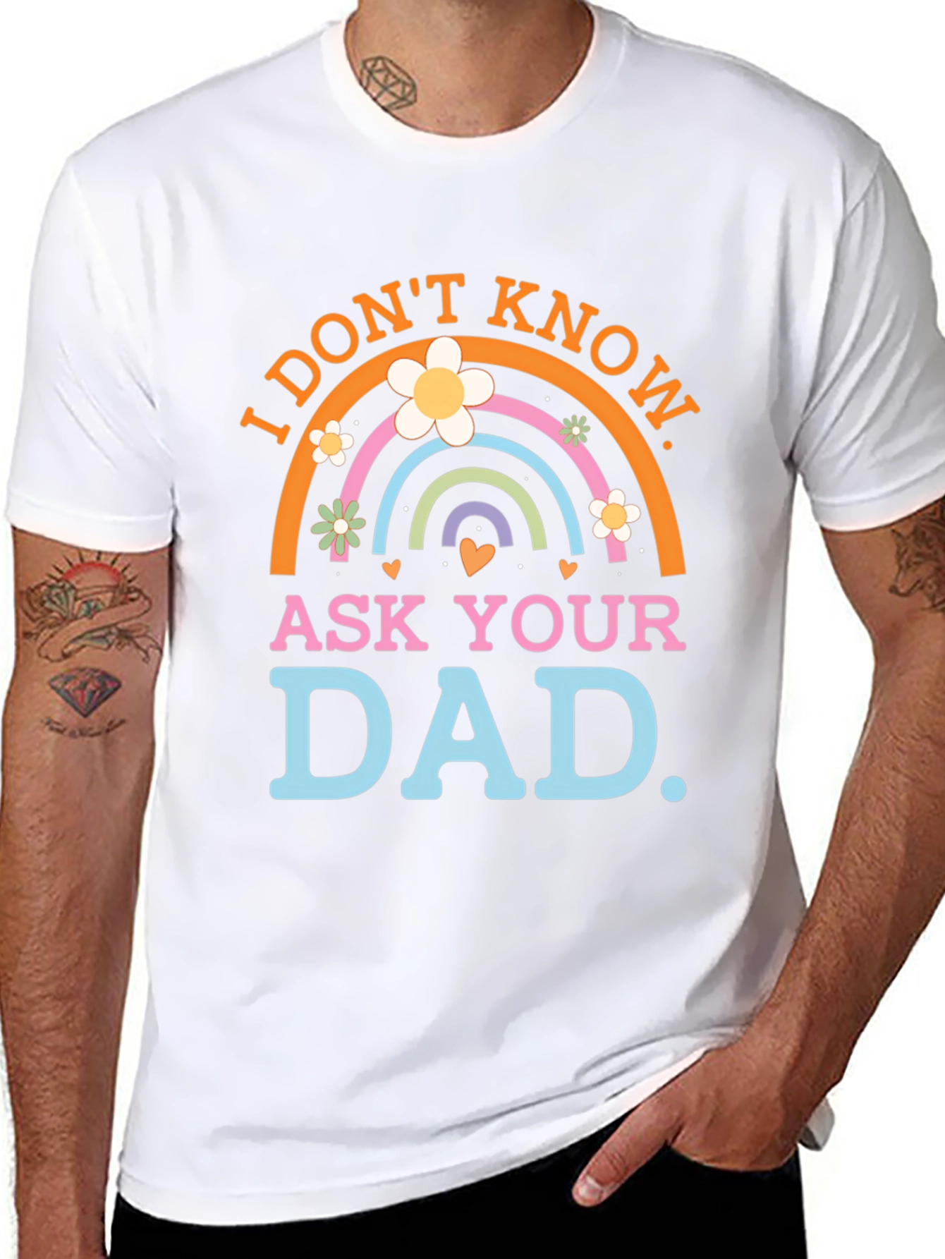 I Dont Know Ask Your Dad Black T-Shirt