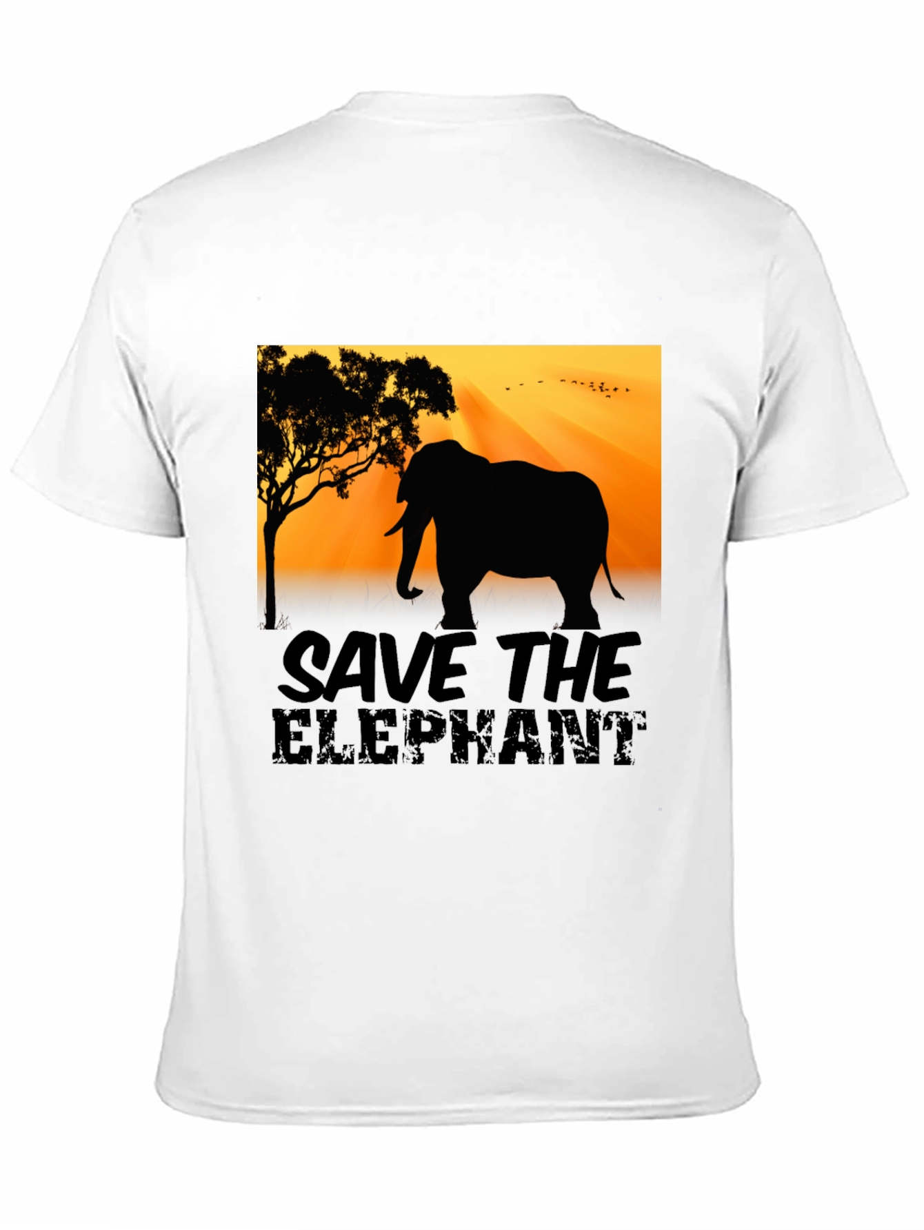 Save the Elephant Graphic Tee - Black