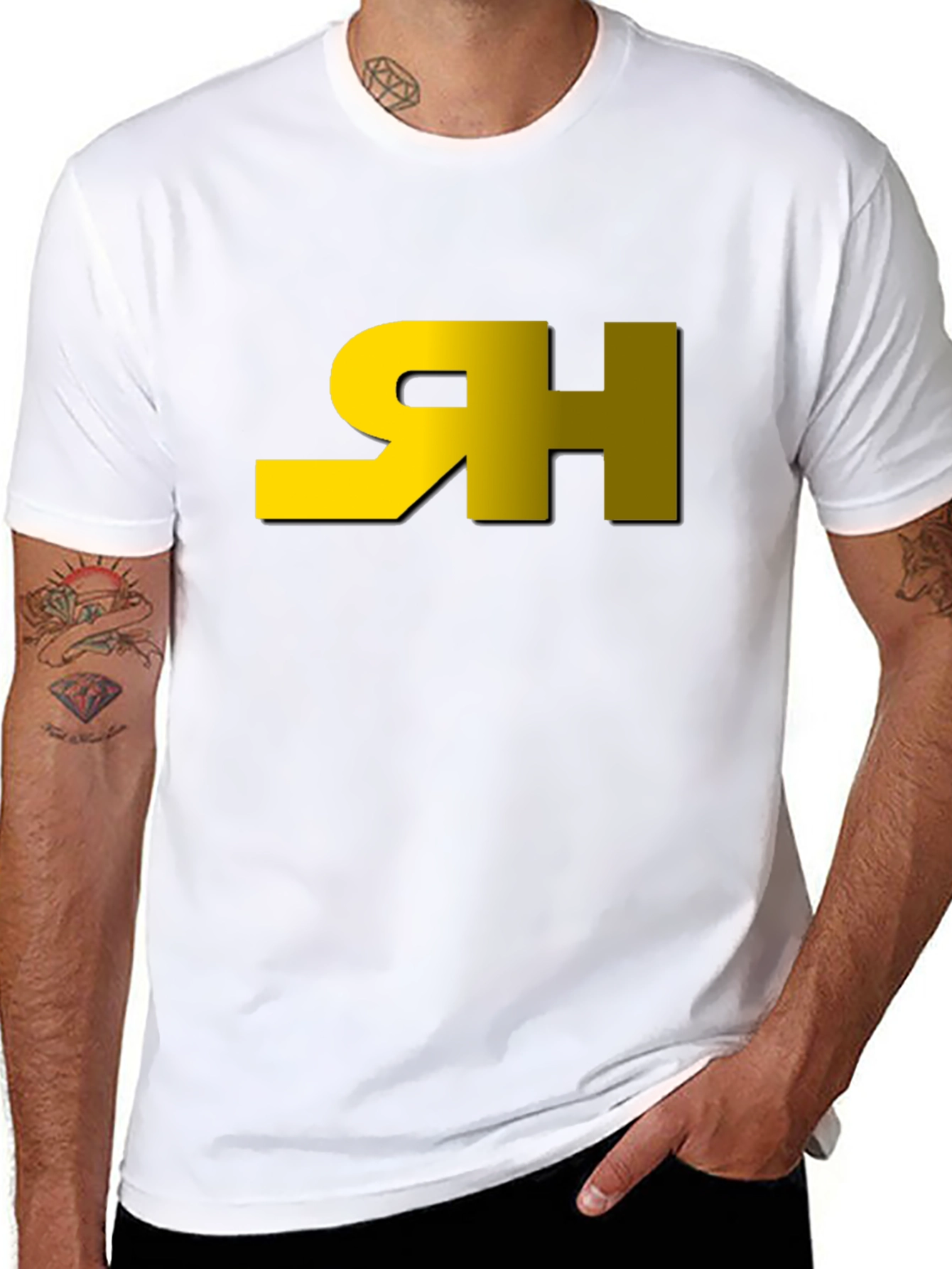 Modern Black Tee with Graphic Logo