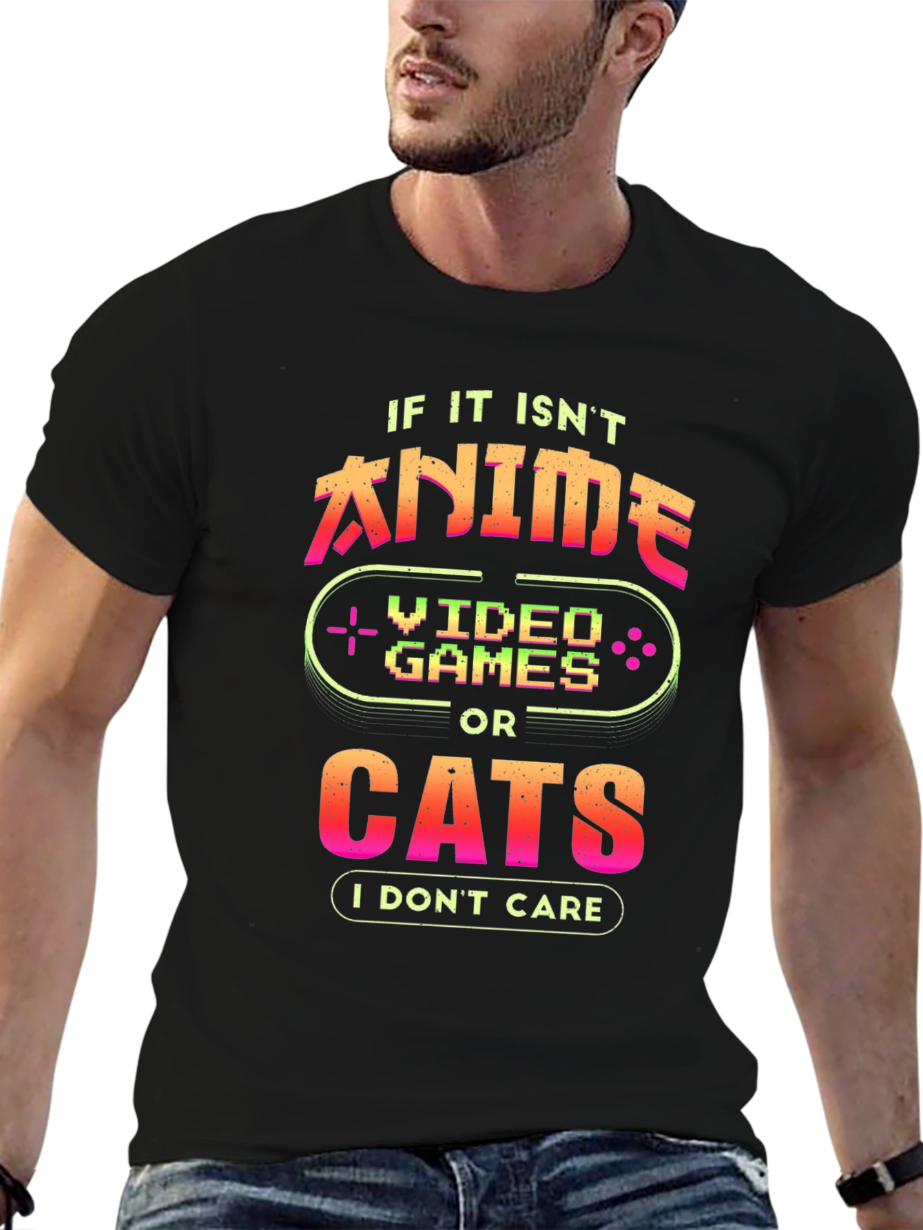Anime Video Games Cats T-Shirt