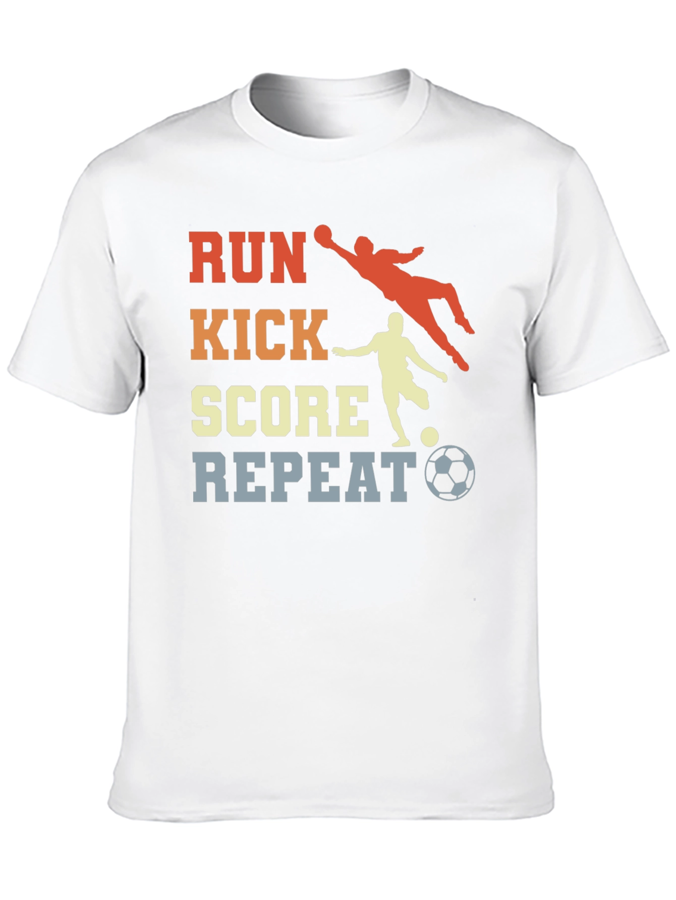 Run Kick Score Repeat Soccer T-Shirt