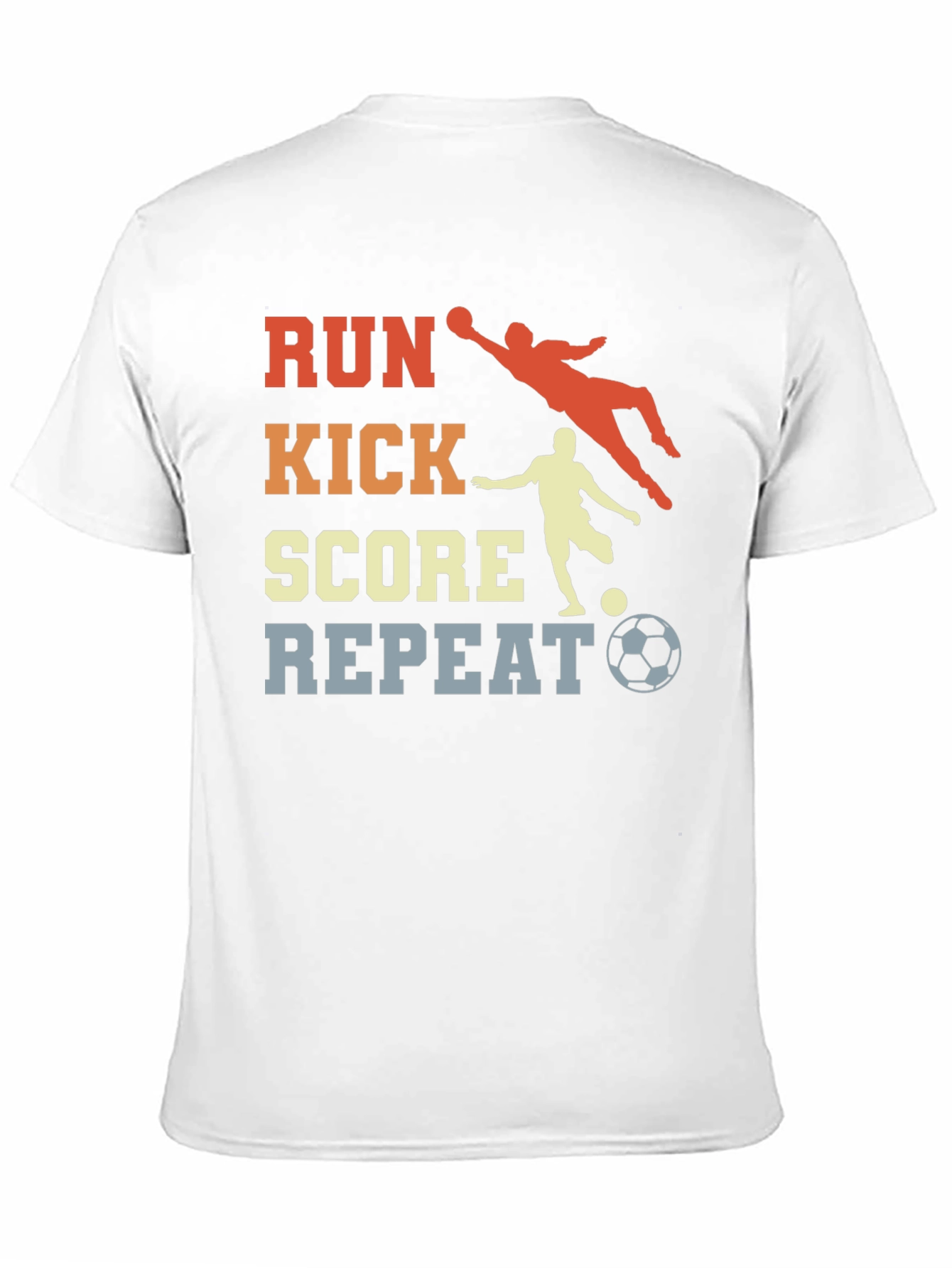 Run Kick Score Repeat Soccer T-Shirt