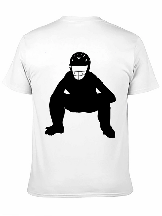 Black Baseball Catcher T-Shirt