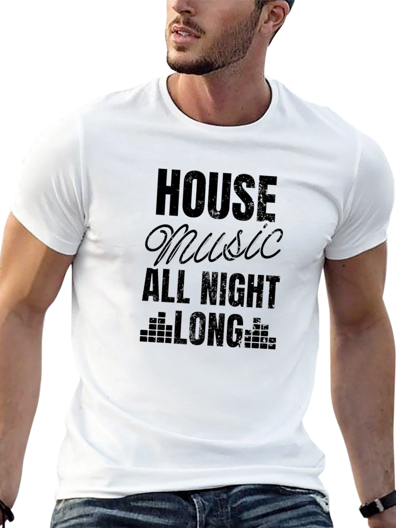 House Music All Night Long Graphic Tee
