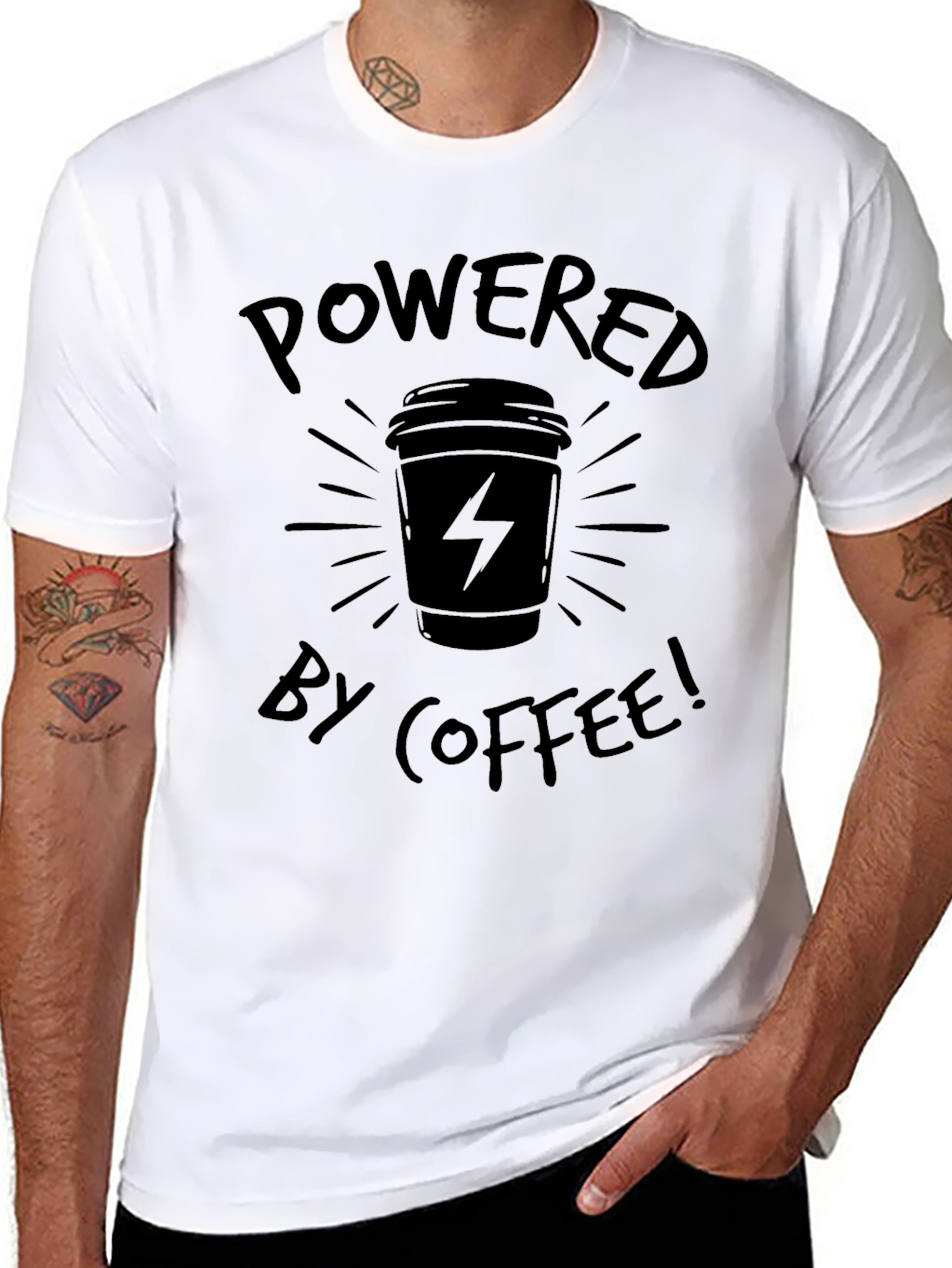 Coffee Powered Black T-Shirt