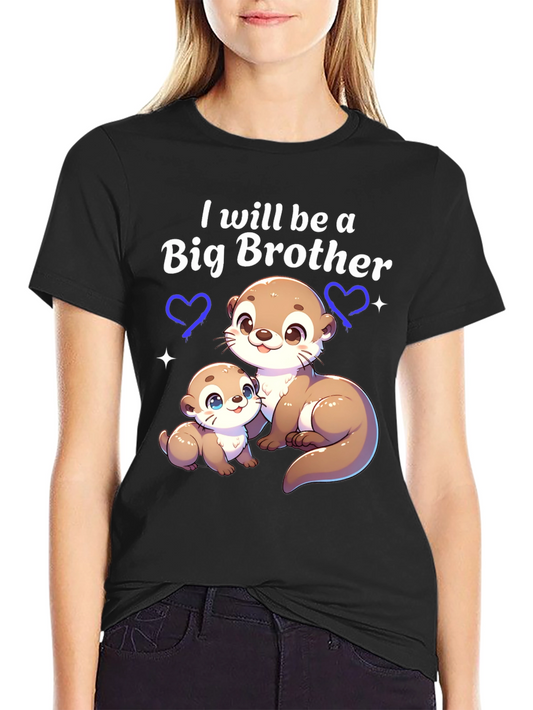 Big Brother Otter Tee - Cute Sibling Reveal Shirt
