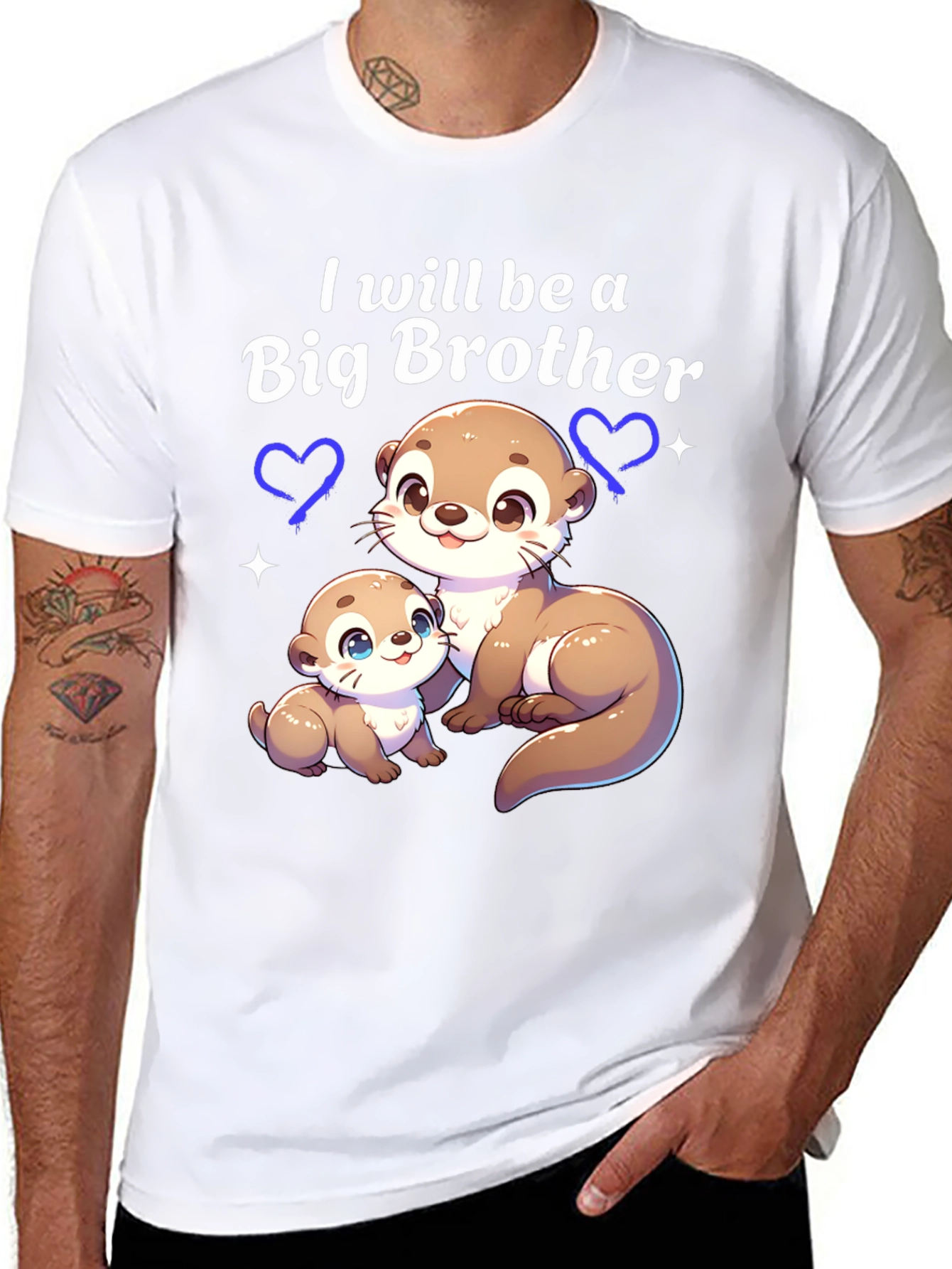 Big Brother Otter Tee - Cute Sibling Reveal Shirt