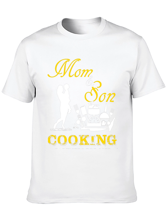 Mom & Son Cooking Partners Black T-Shirt