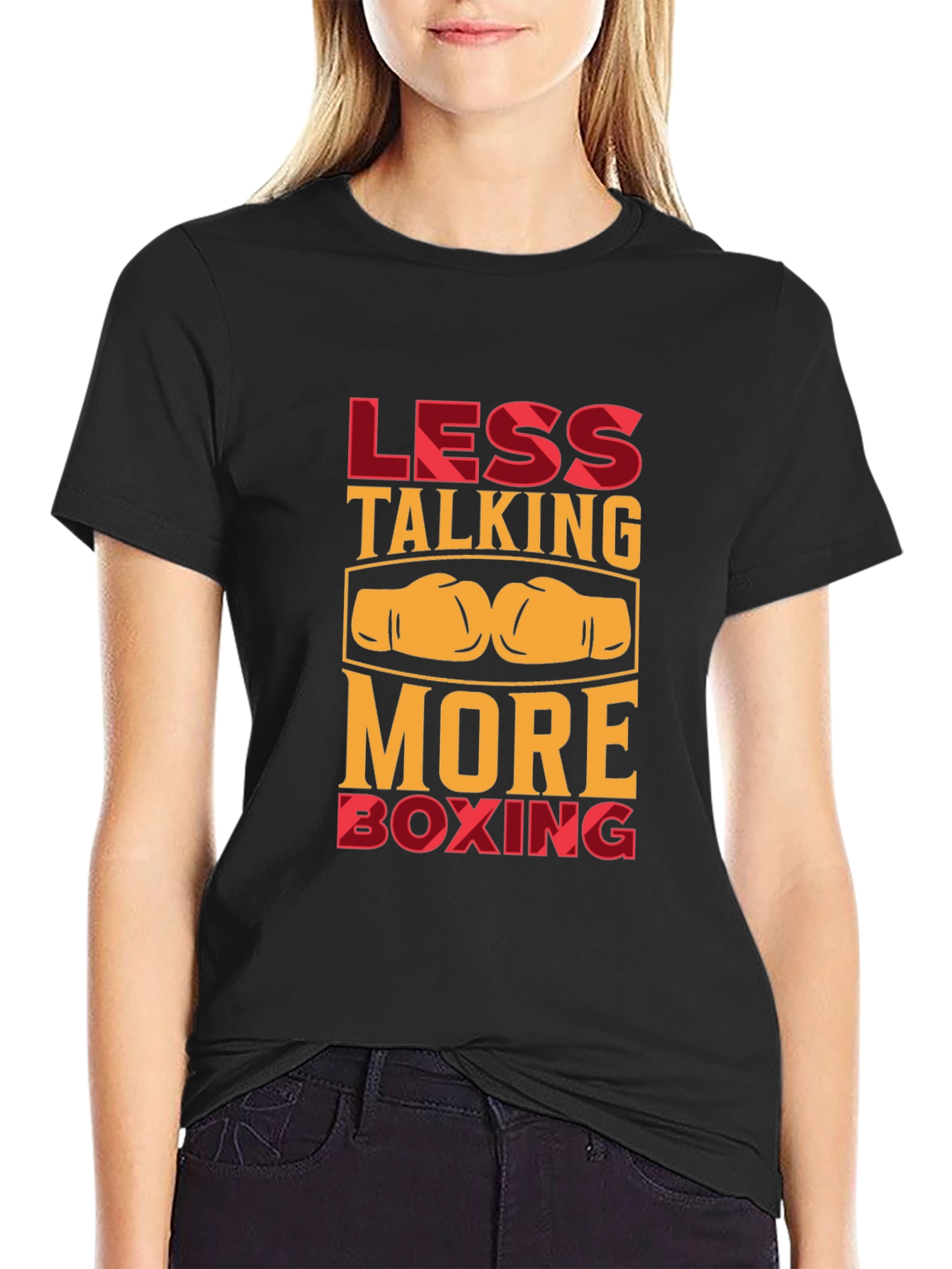 Less Talking More Boxing Graphic T-Shirt