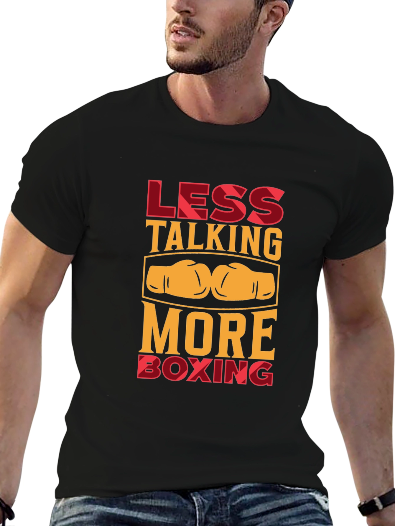 Less Talking More Boxing Graphic T-Shirt