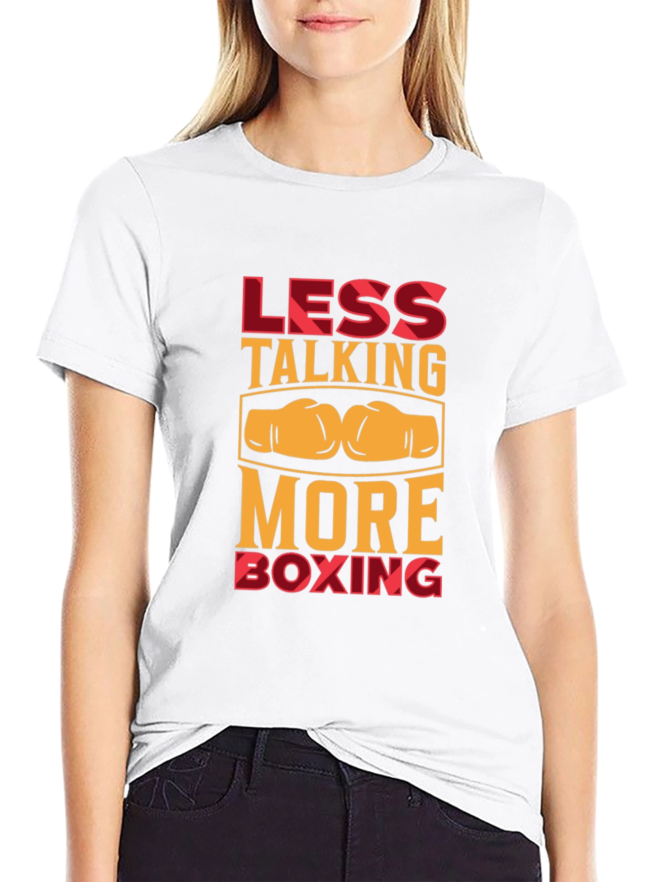 Less Talking More Boxing Graphic T-Shirt