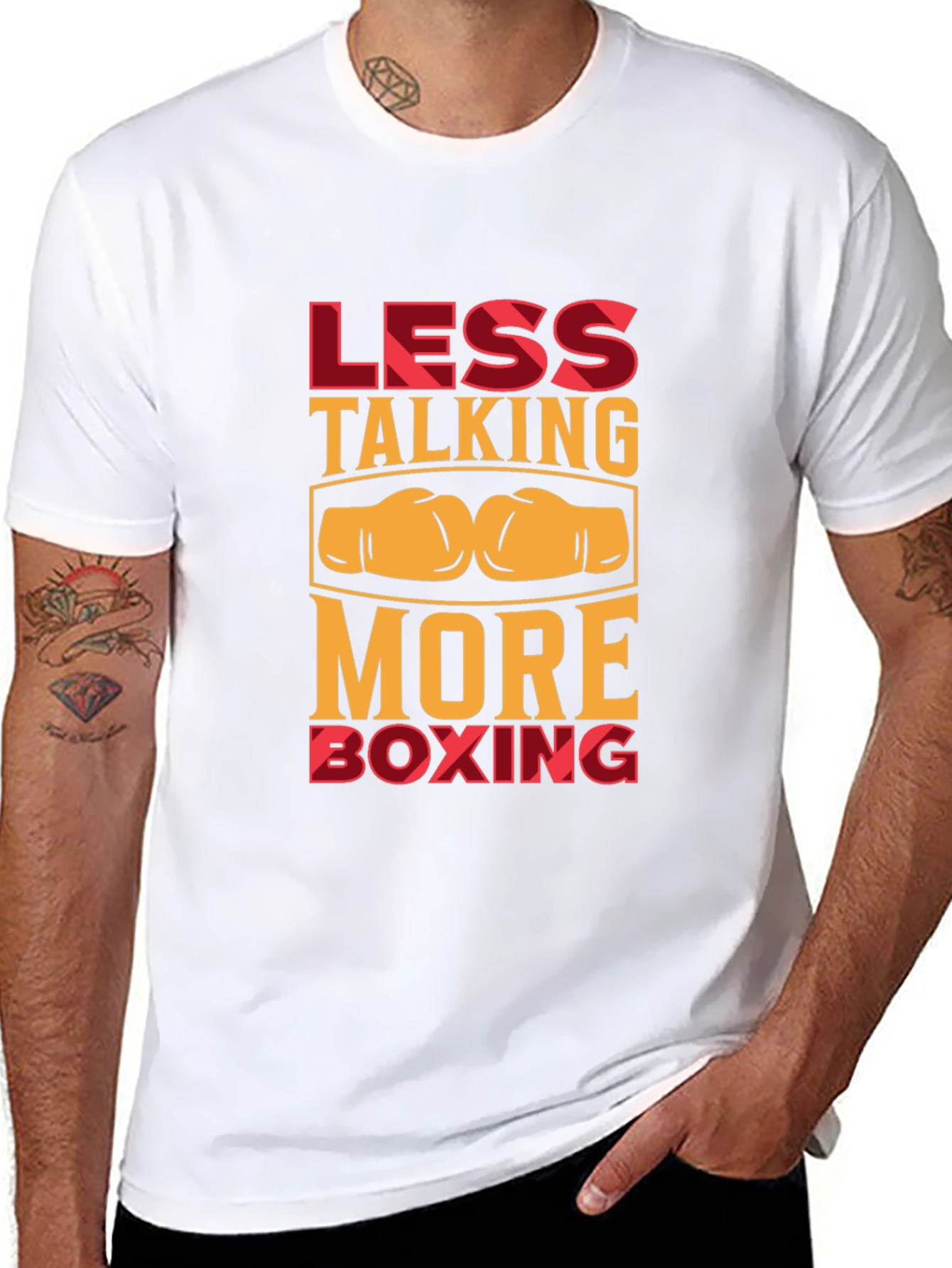 Less Talking More Boxing Graphic T-Shirt