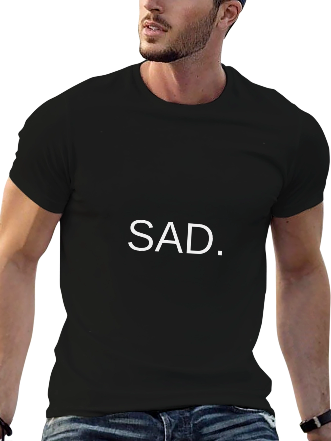 Sad Graphic Tee - Black Unisex T-Shirt