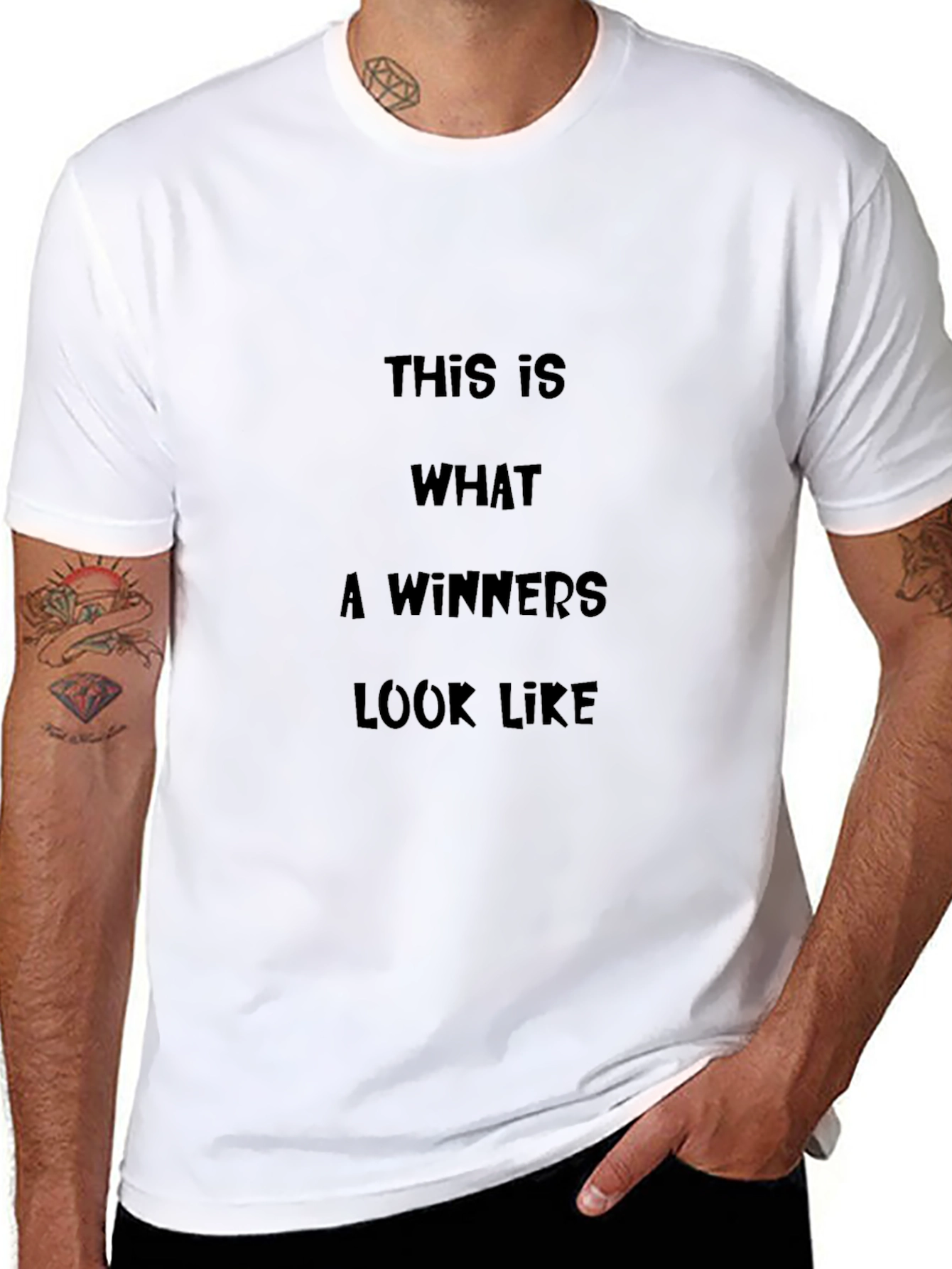 Winners Look Like This Graphic T-Shirt - Black