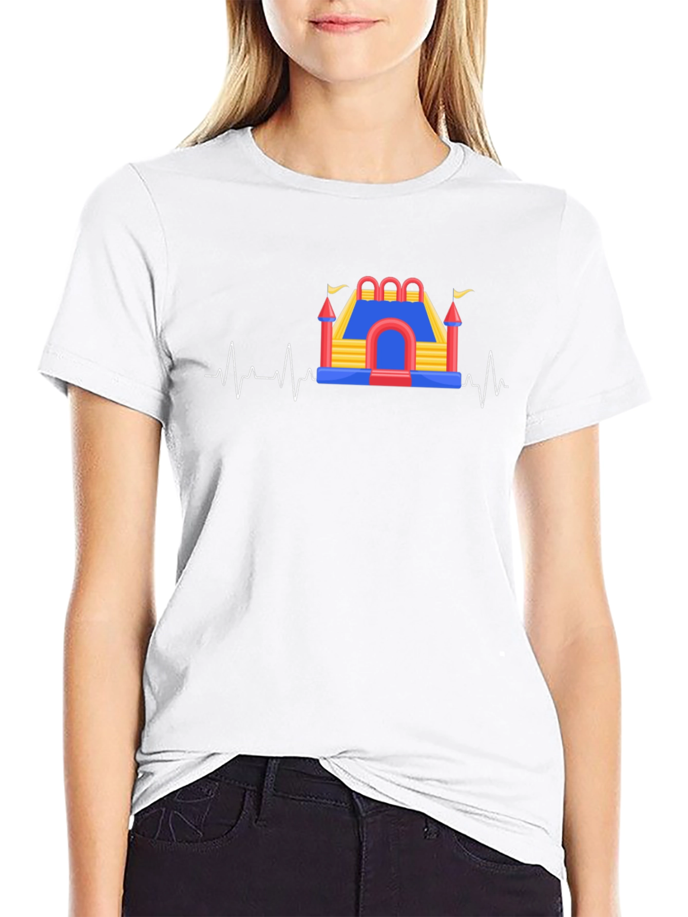 Bounce House Beat T-Shirt - Fun Heartbeat Tee
