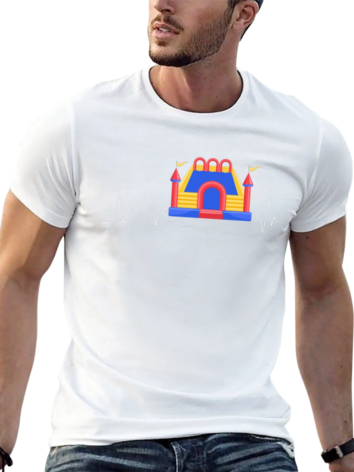 Bounce House Beat T-Shirt - Fun Heartbeat Tee