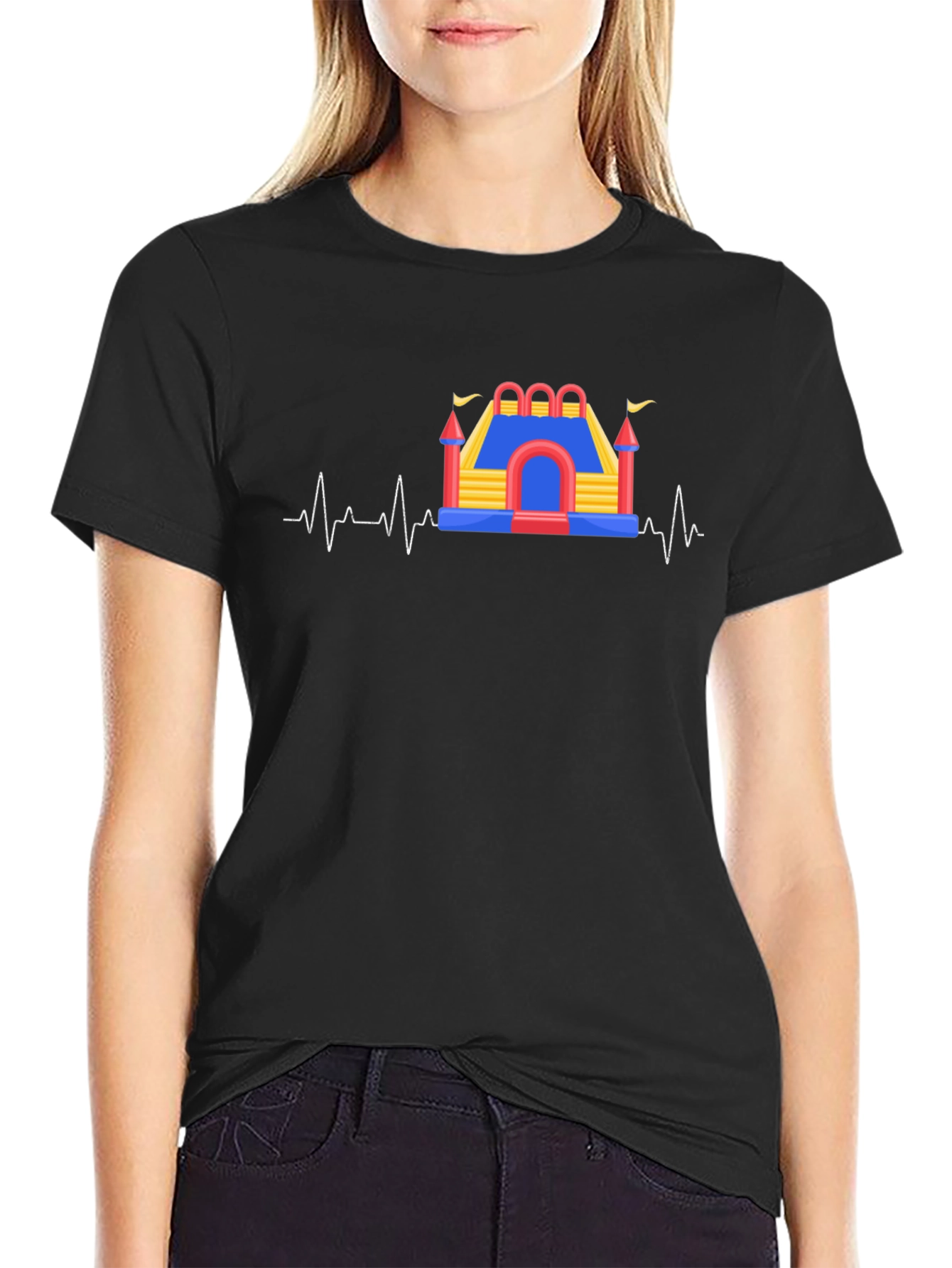Bounce House Beat T-Shirt - Fun Heartbeat Tee