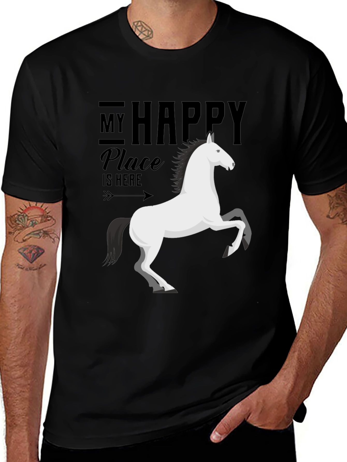 My Happy Place Horse Graphic Tee