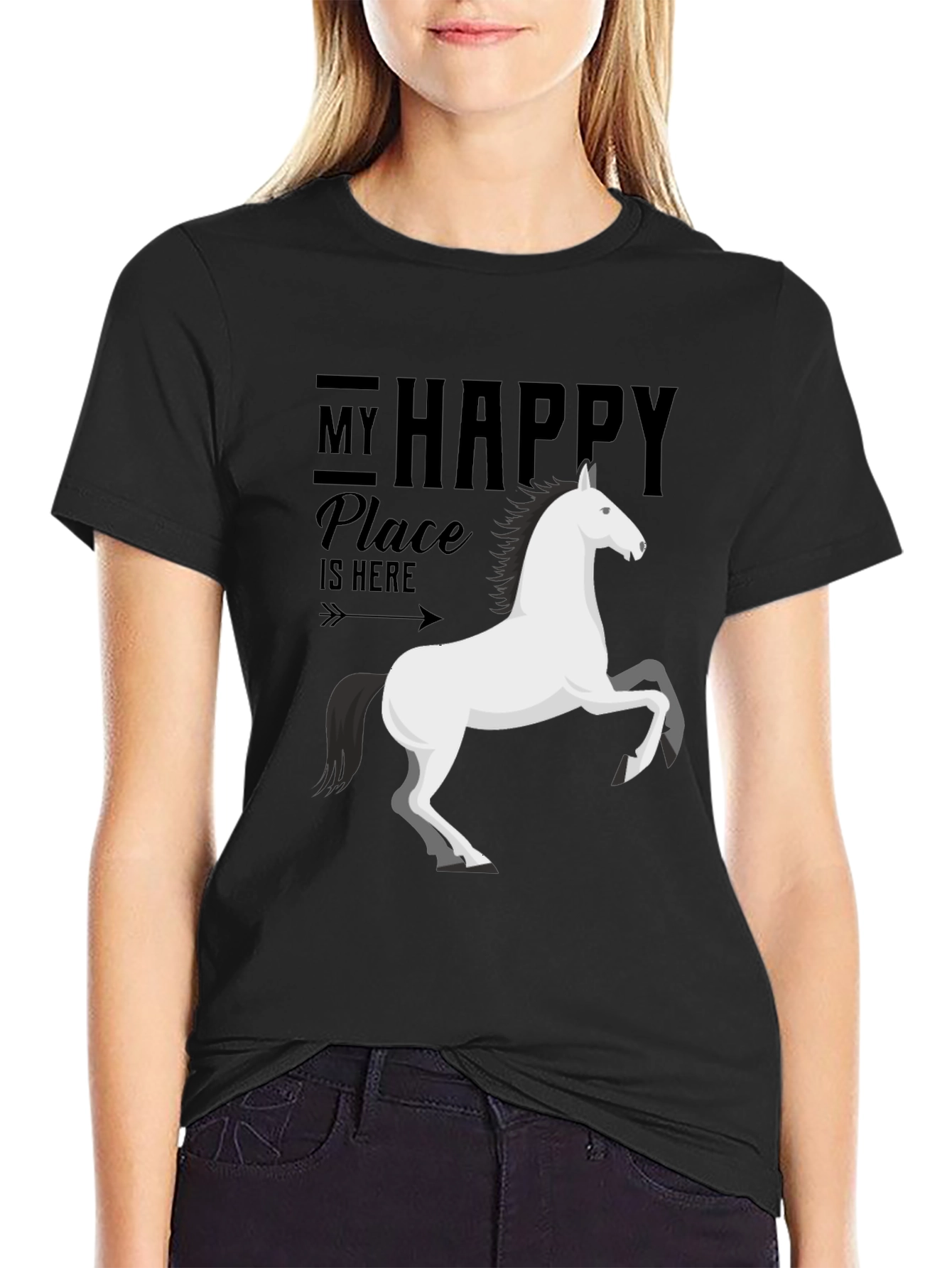 My Happy Place Horse Graphic Tee