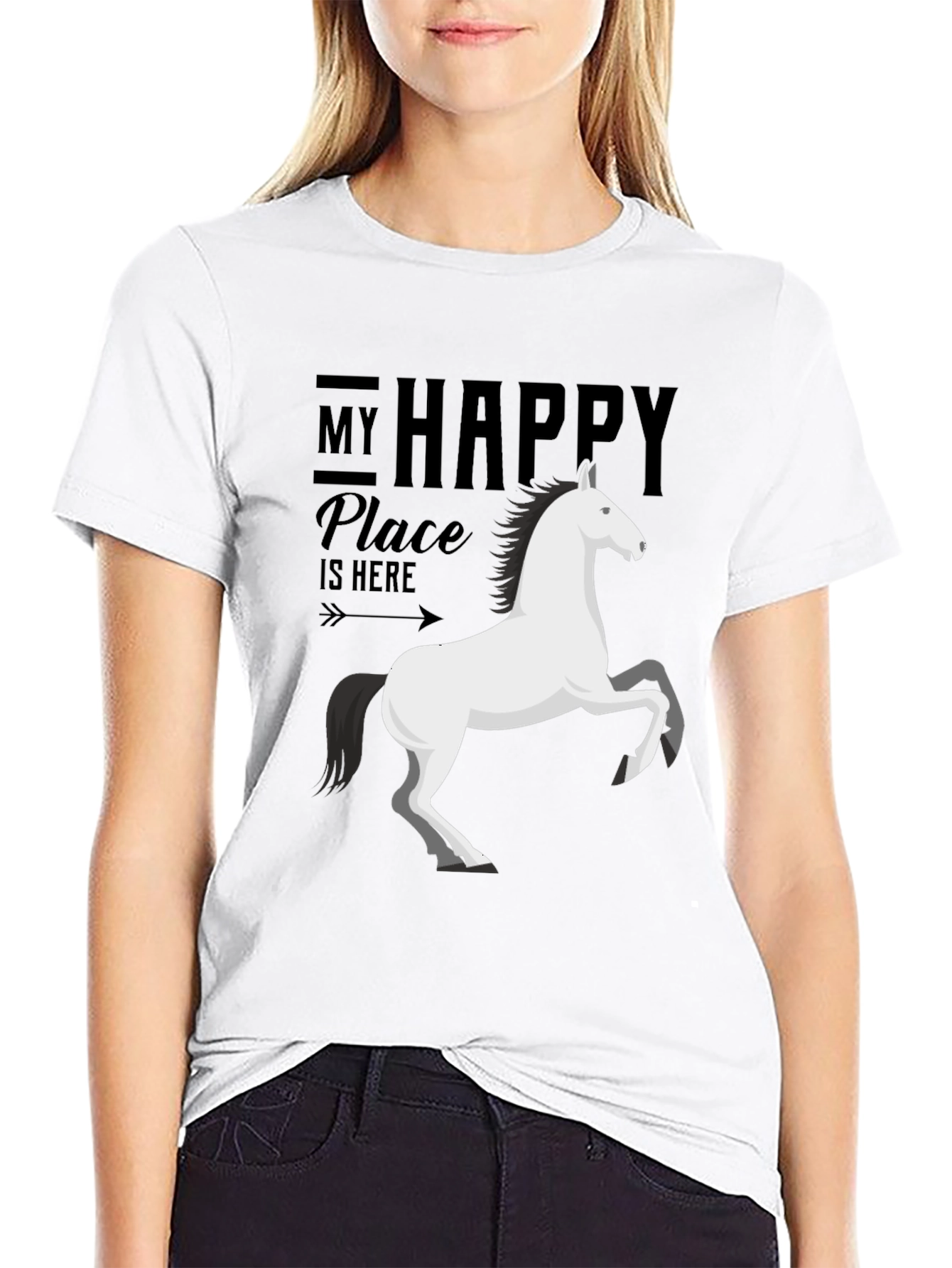 My Happy Place Horse Graphic Tee
