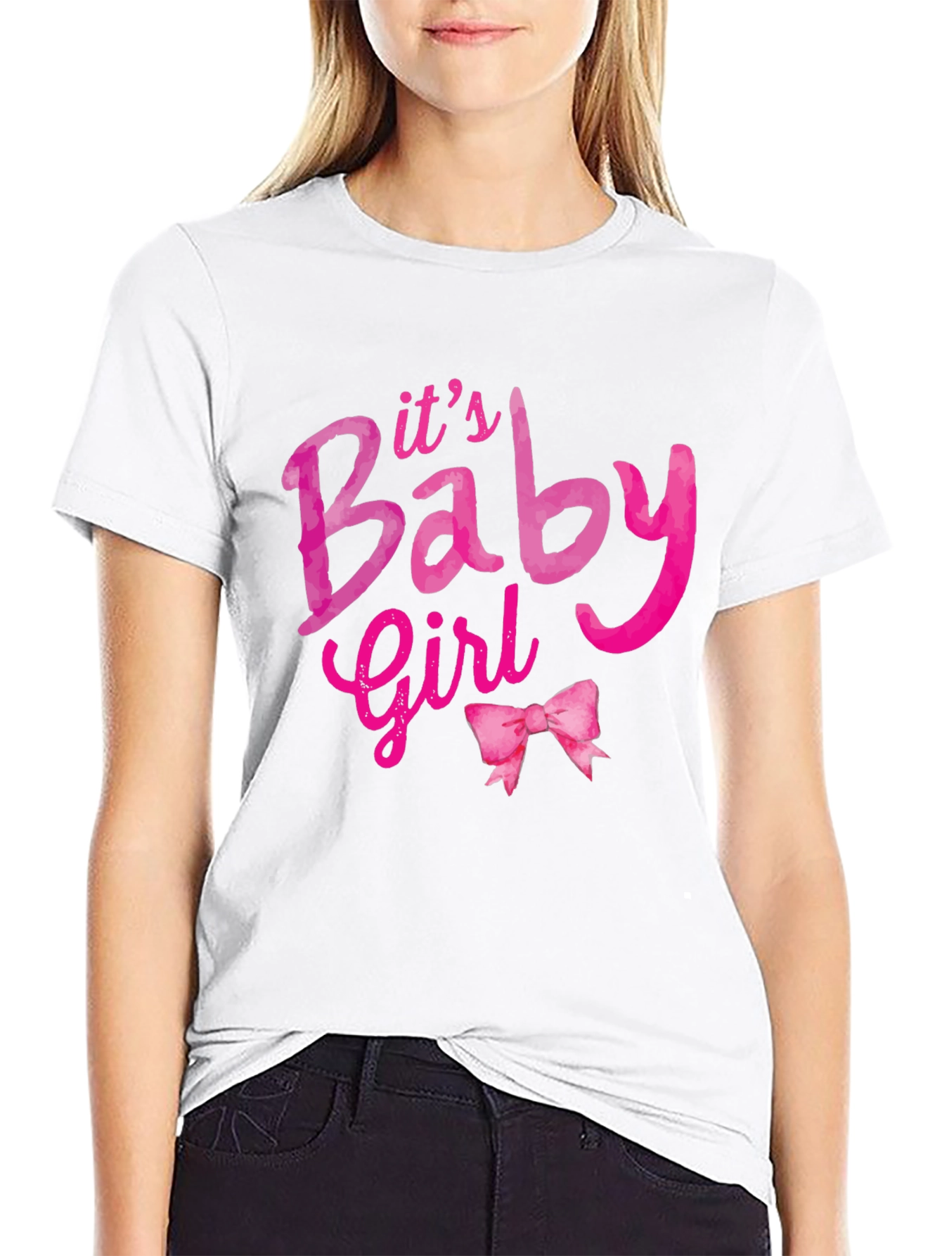 Its a Baby Girl T-Shirt - Pink Design