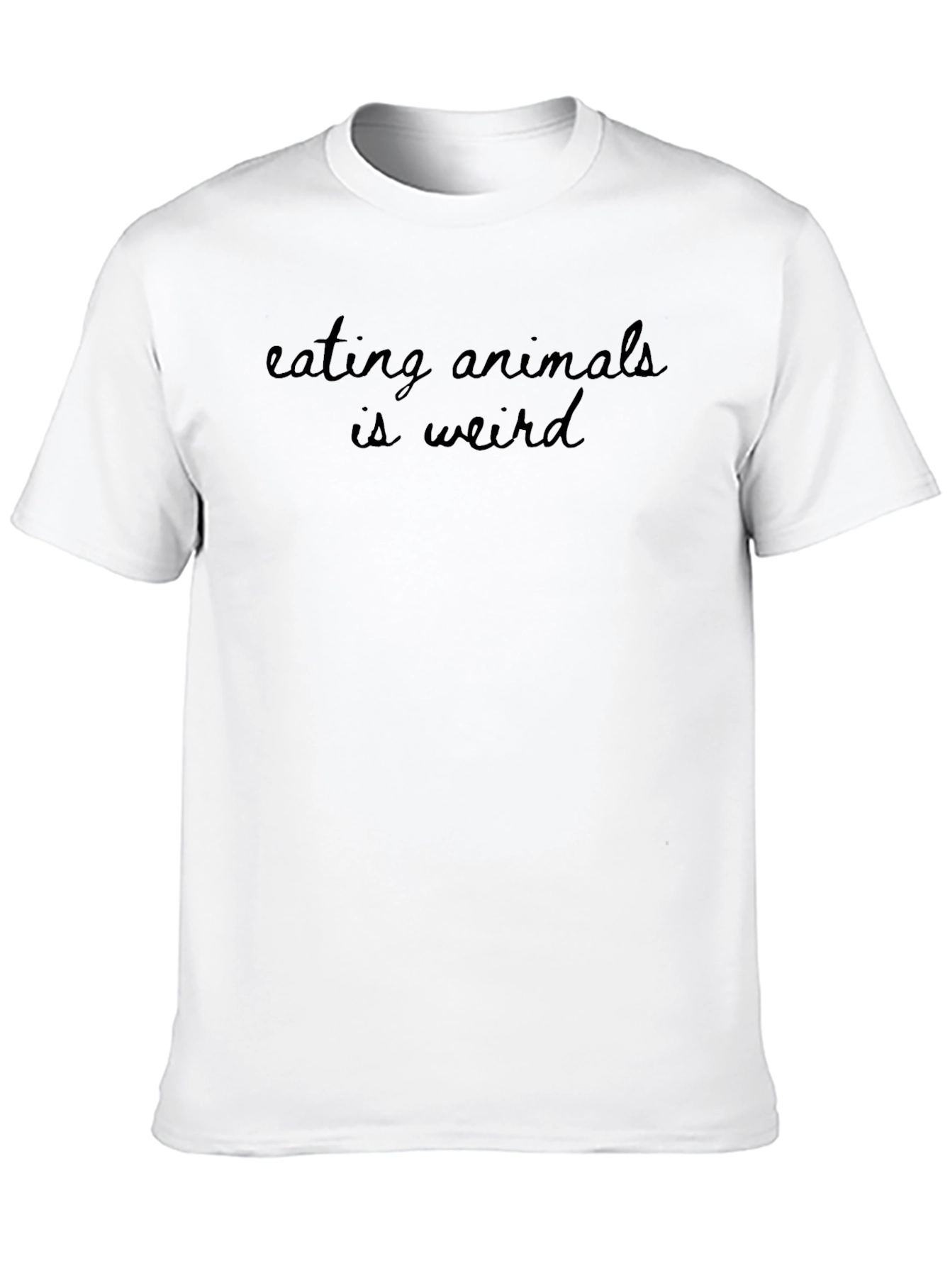 Eating Animals is Weird Black T-Shirt
