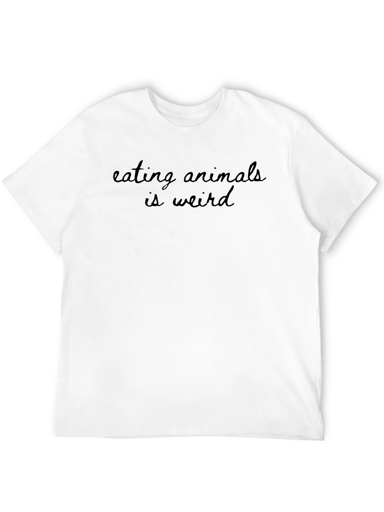 Eating Animals is Weird Black T-Shirt