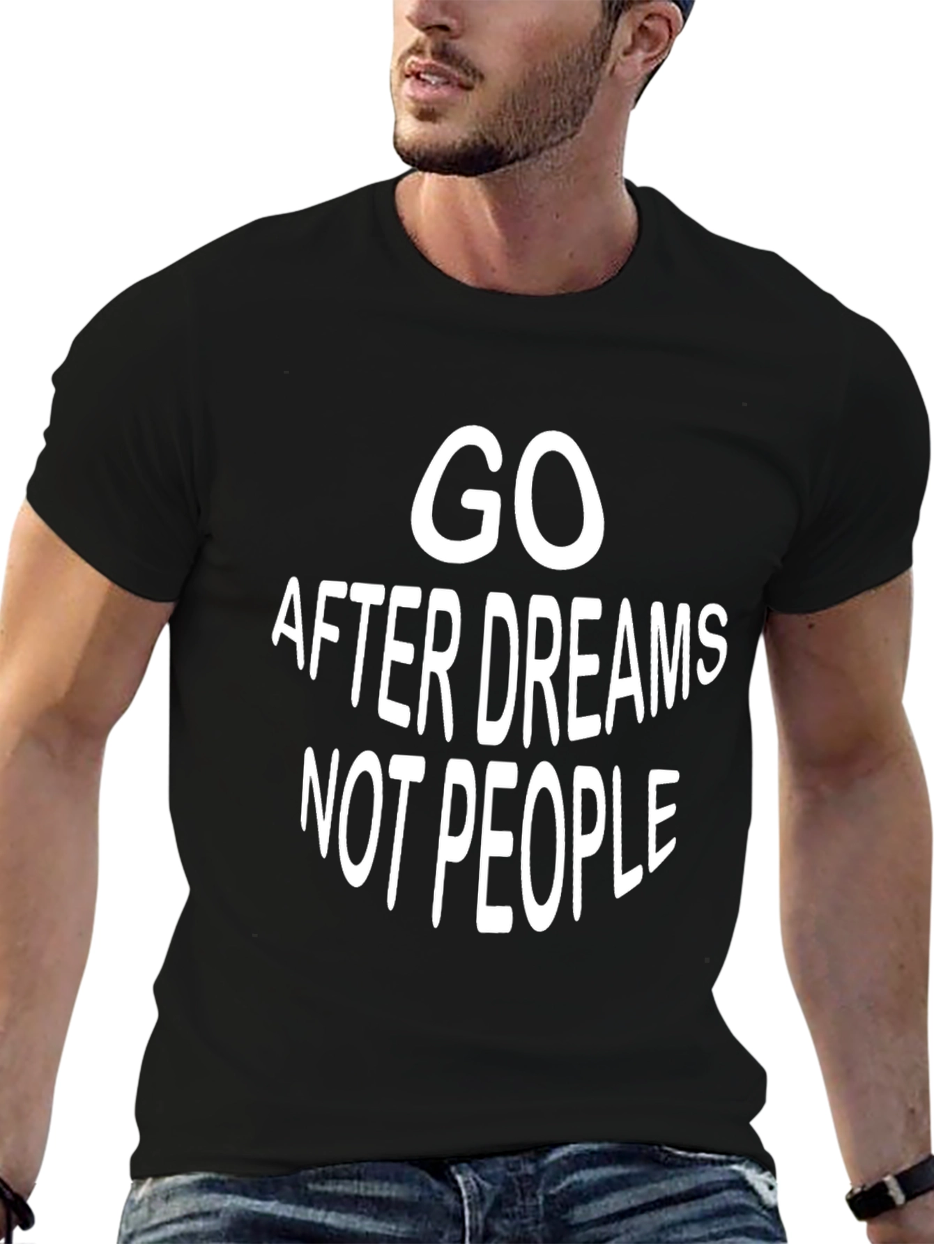 Dream Chaser Black T-Shirt - Motivational Quote
