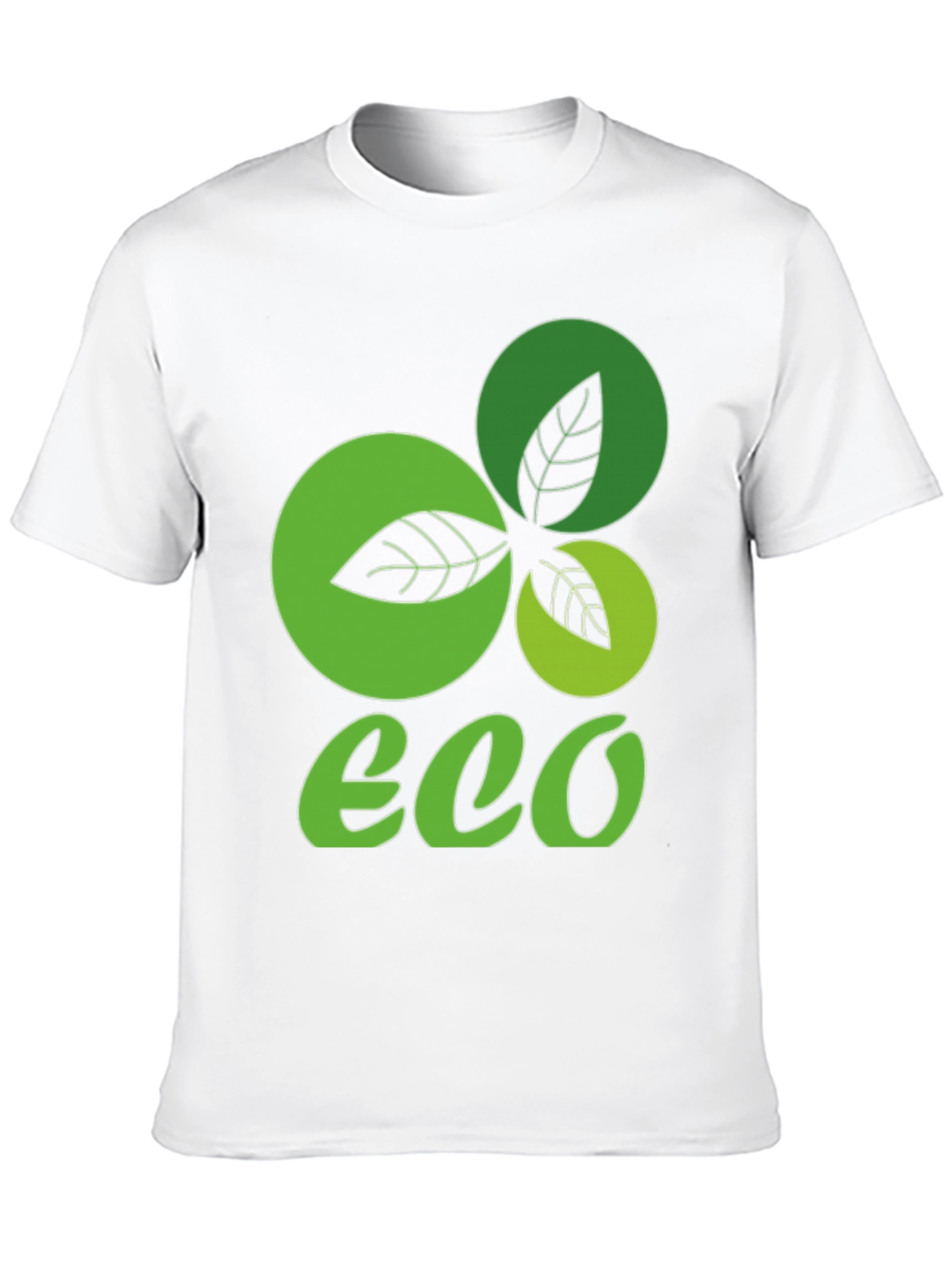 Eco-Friendly Leaf Graphic Tee - Black