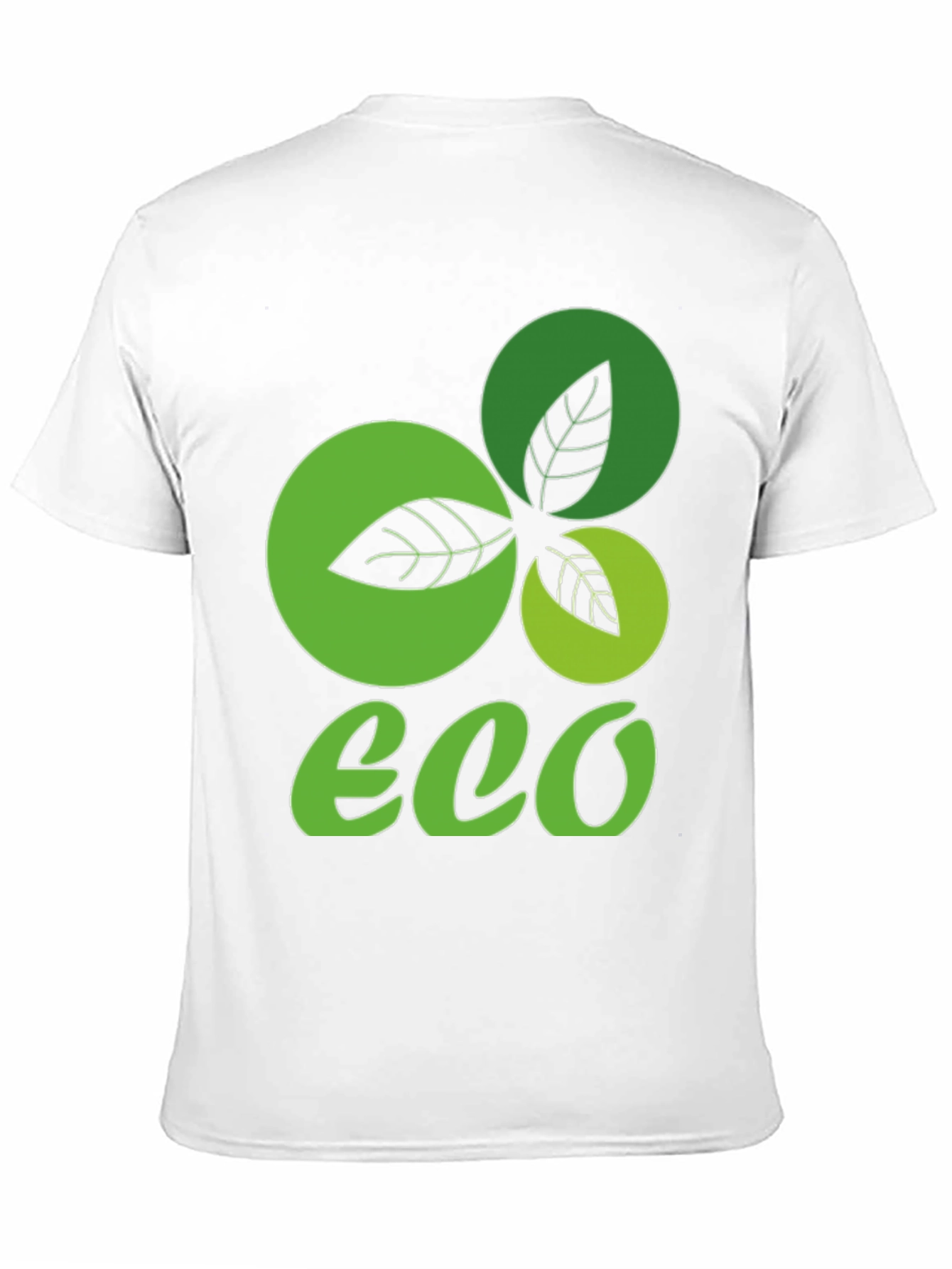 Eco-Friendly Leaf Graphic Tee - Black