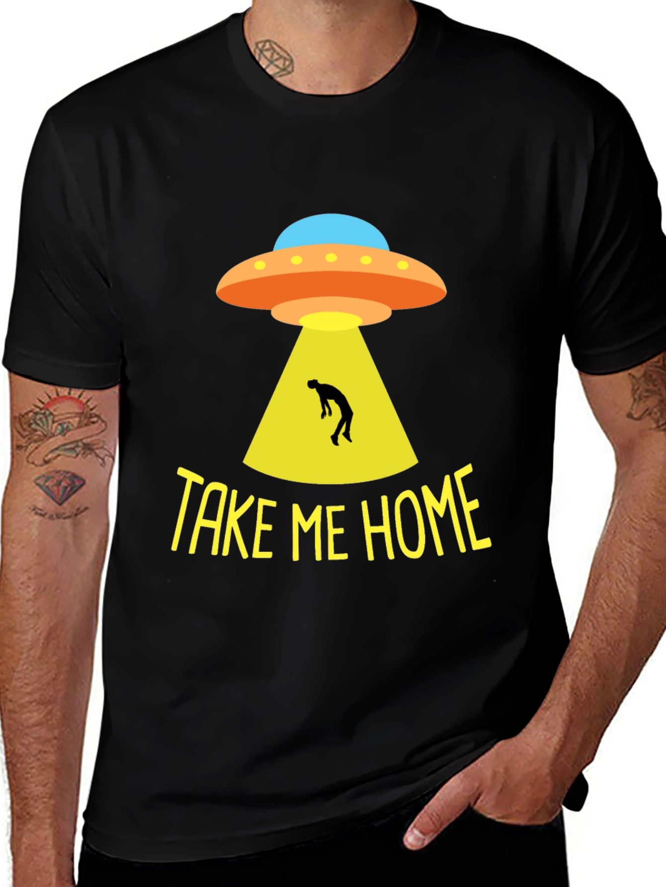Take Me Home UFO Abduction Graphic Tee